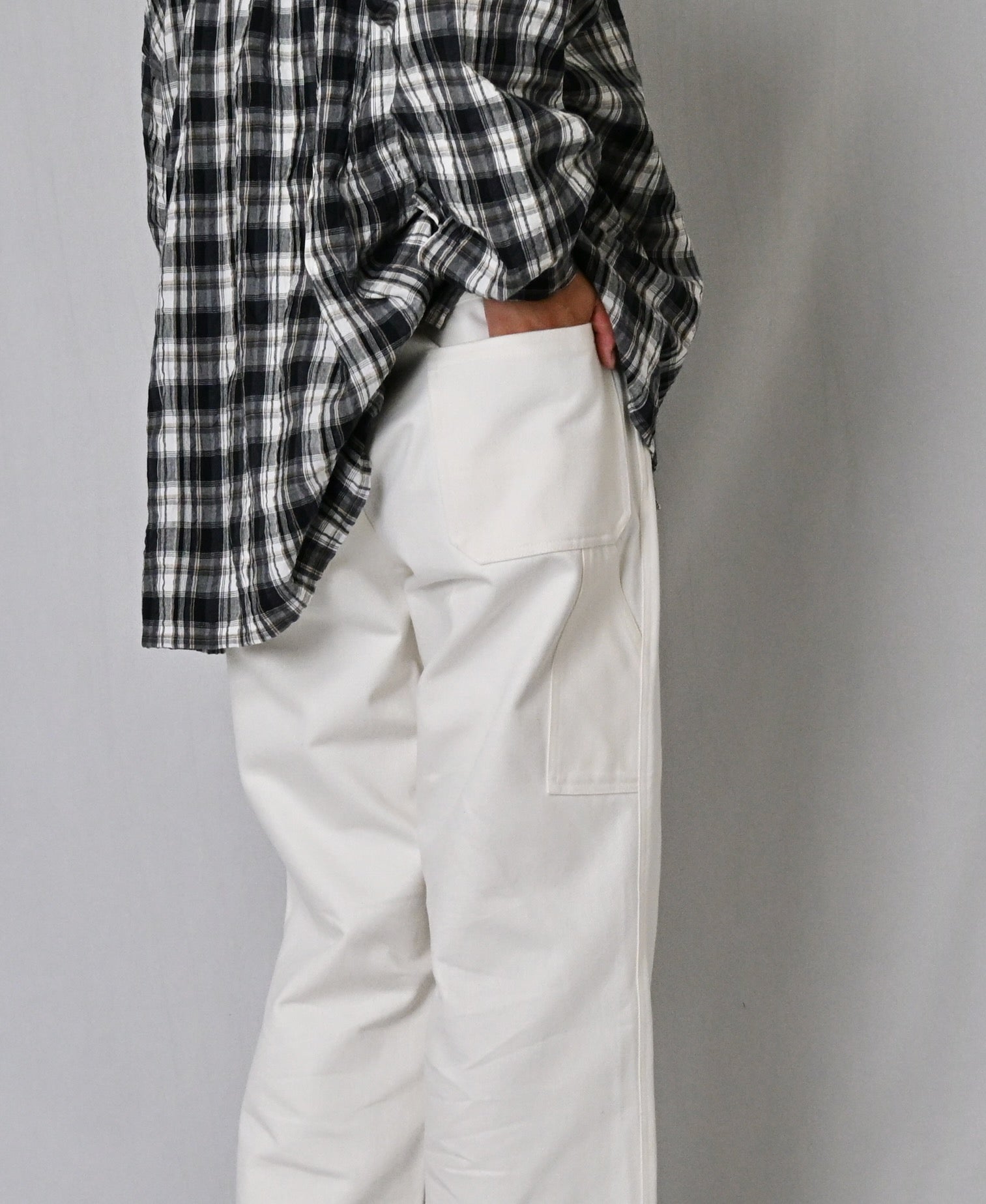 GNAM2651 13oz NATURAL SLUB DENIM PAINTER PANTS