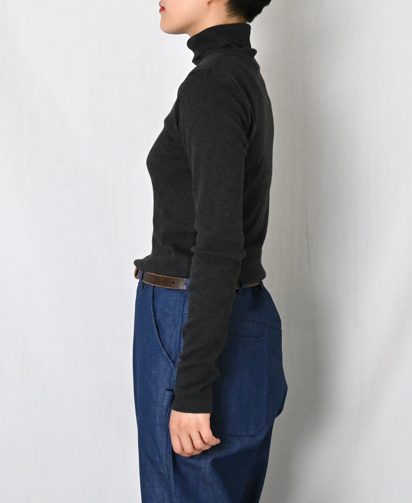 GNSL26521 40/1 COTTON TELECO TURTLE-NECK L/SL TEE