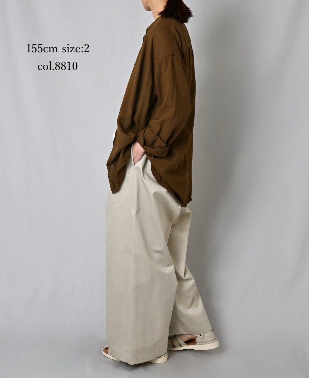 INAM2502G3D 30s GAUZE OVERDYE UTILITY REGULAR COLLAR SHIRT