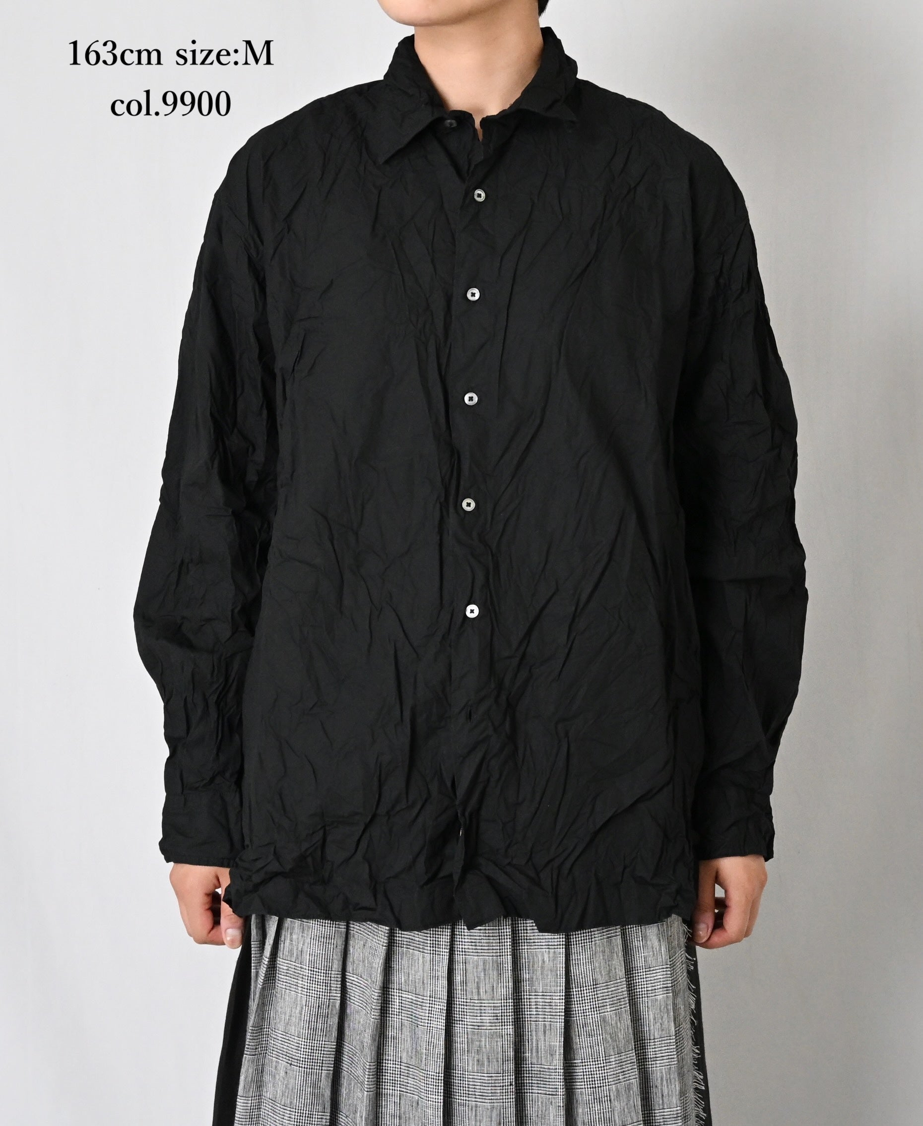 NVL2683W 60s ORGANIC POPLIN WRINKLE REGULAR COLLAR L/SL SHIRTS