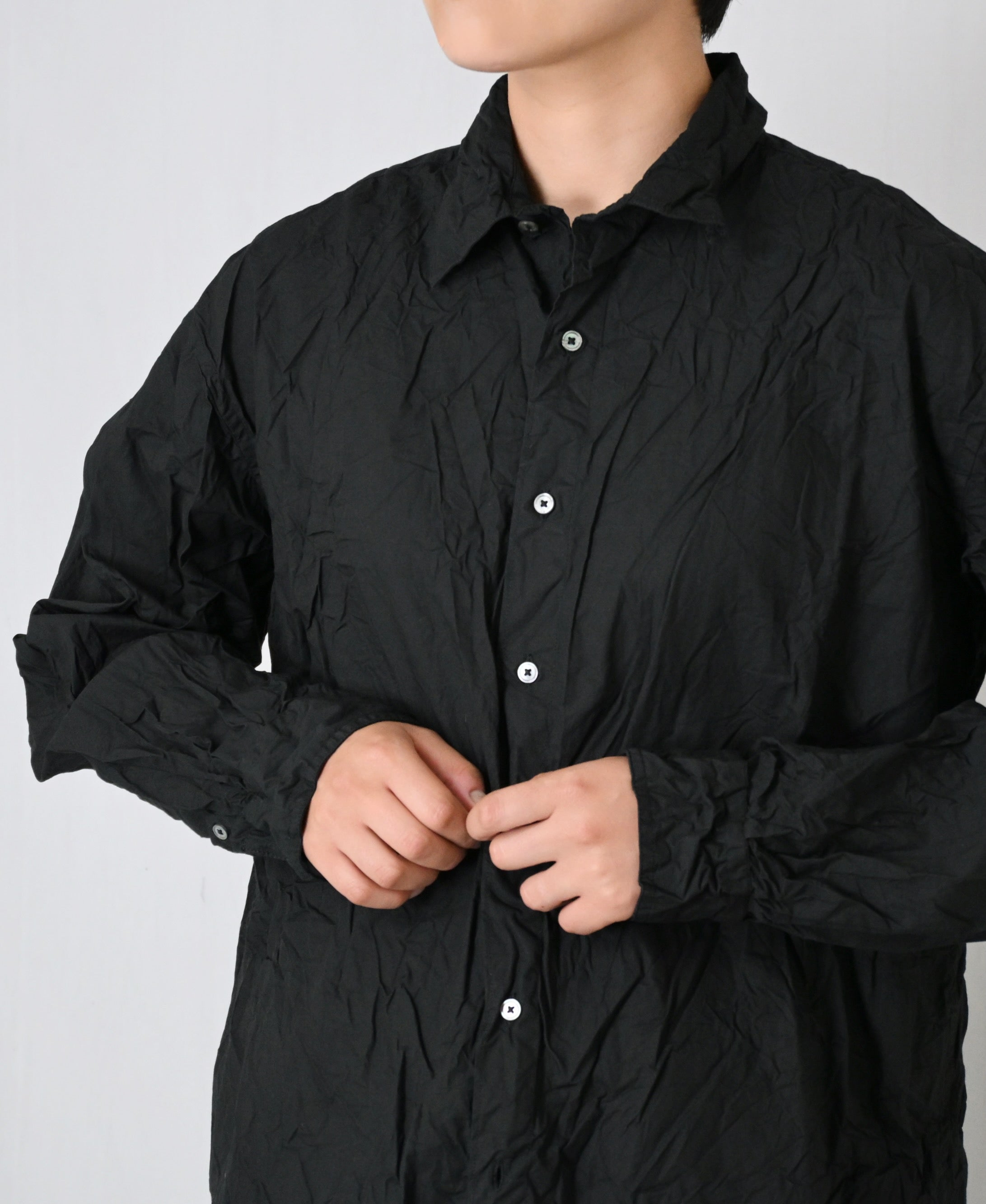 NVL2683W 60s ORGANIC POPLIN WRINKLE REGULAR COLLAR L/SL SHIRTS