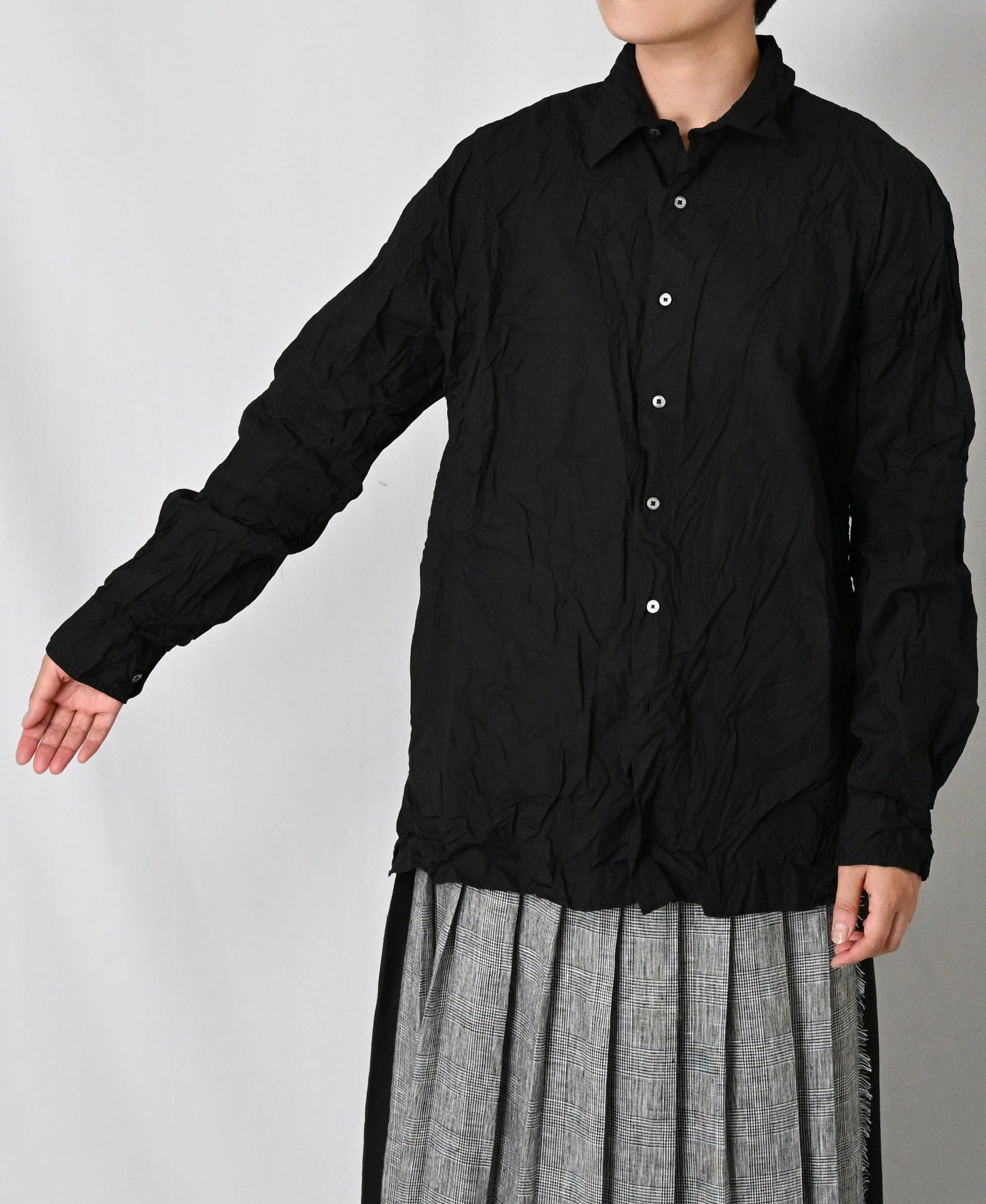 NVL2683W 60s ORGANIC POPLIN WRINKLE REGULAR COLLAR L/SL SHIRTS