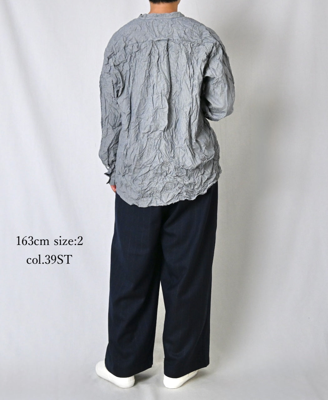 GNMDS2502WS WOOL SERGE 2TUCK WIDE EASY PANTS