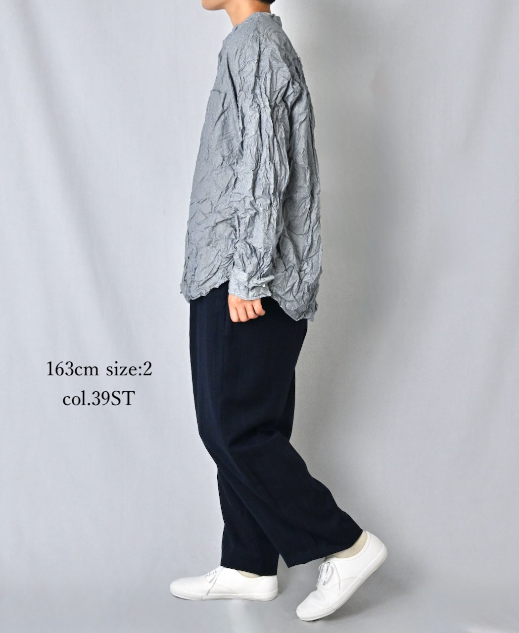 GNMDS2501WS WOOL SERGE 2TUCK TAPERED EASY PANTS