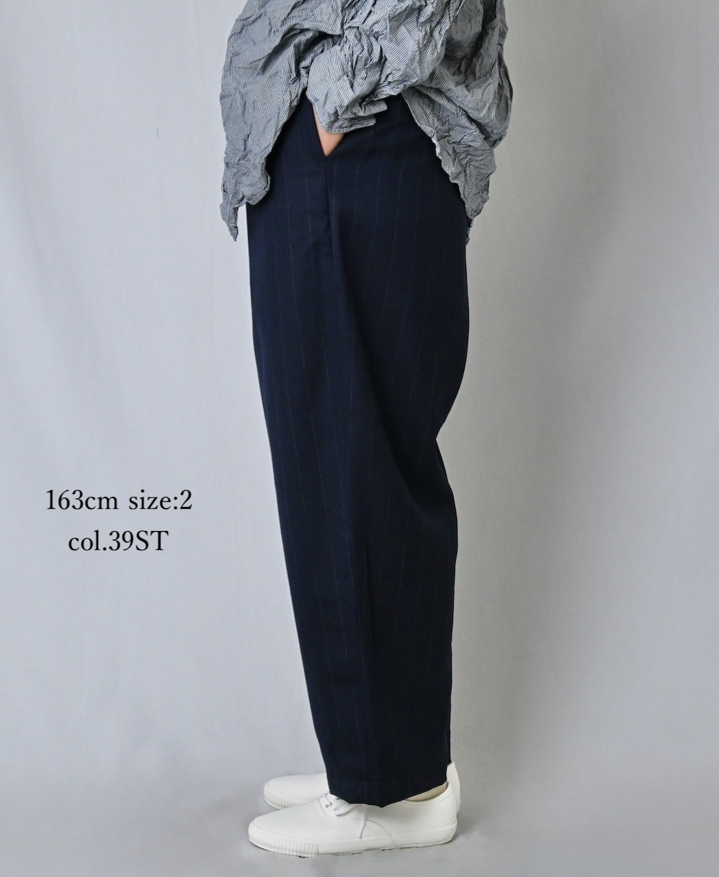 GNMDS2501WS WOOL SERGE 2TUCK TAPERED EASY PANTS