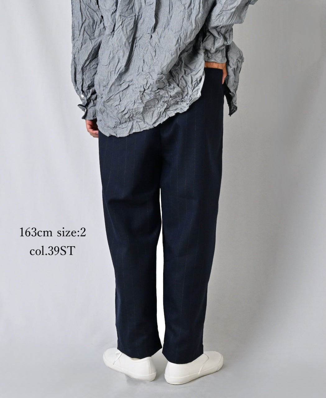 GNMDS2501WS WOOL SERGE 2TUCK TAPERED EASY PANTS