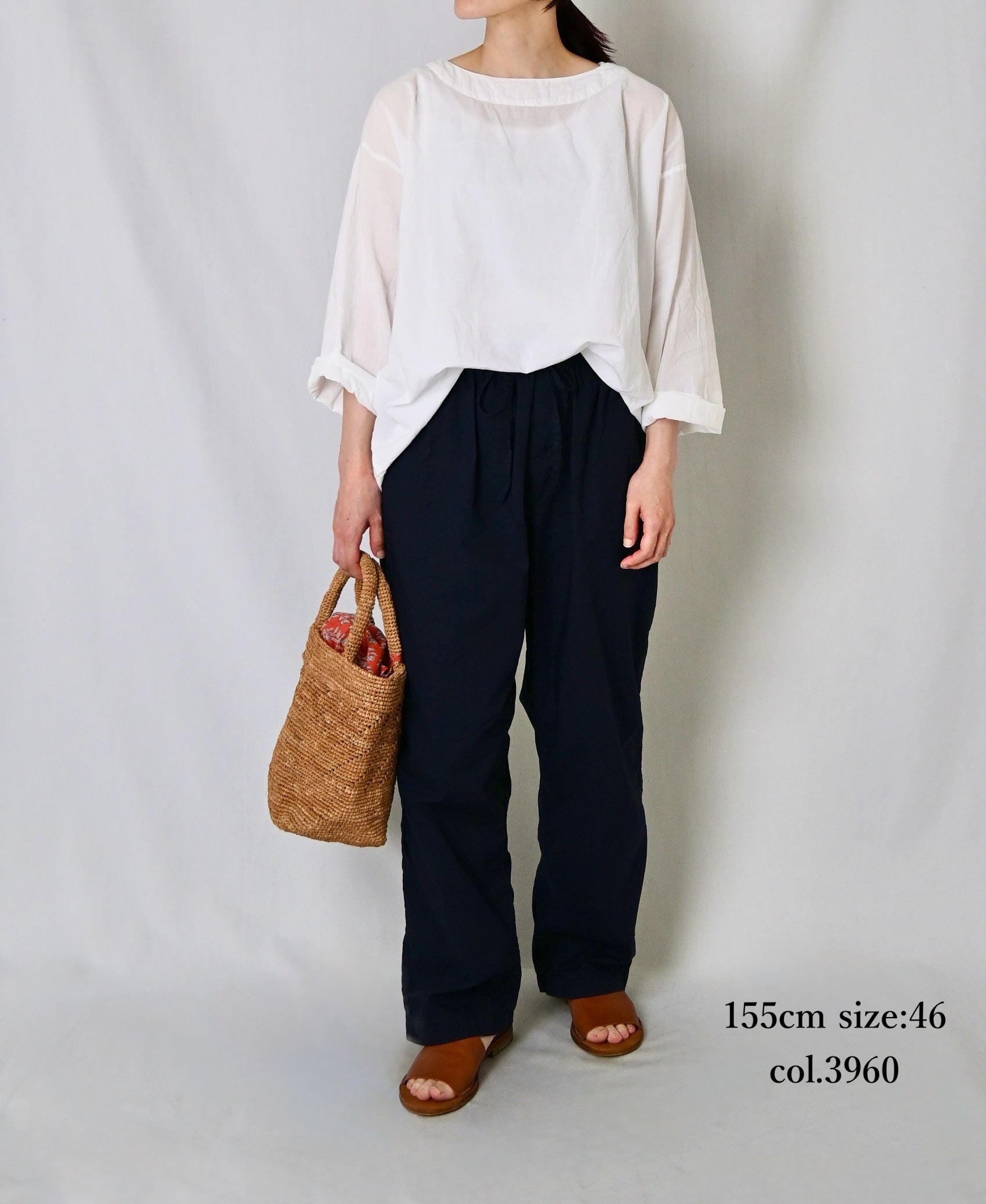 INHT2204CP 60s COTTON POPLIN OVERDYE EASY PANTS