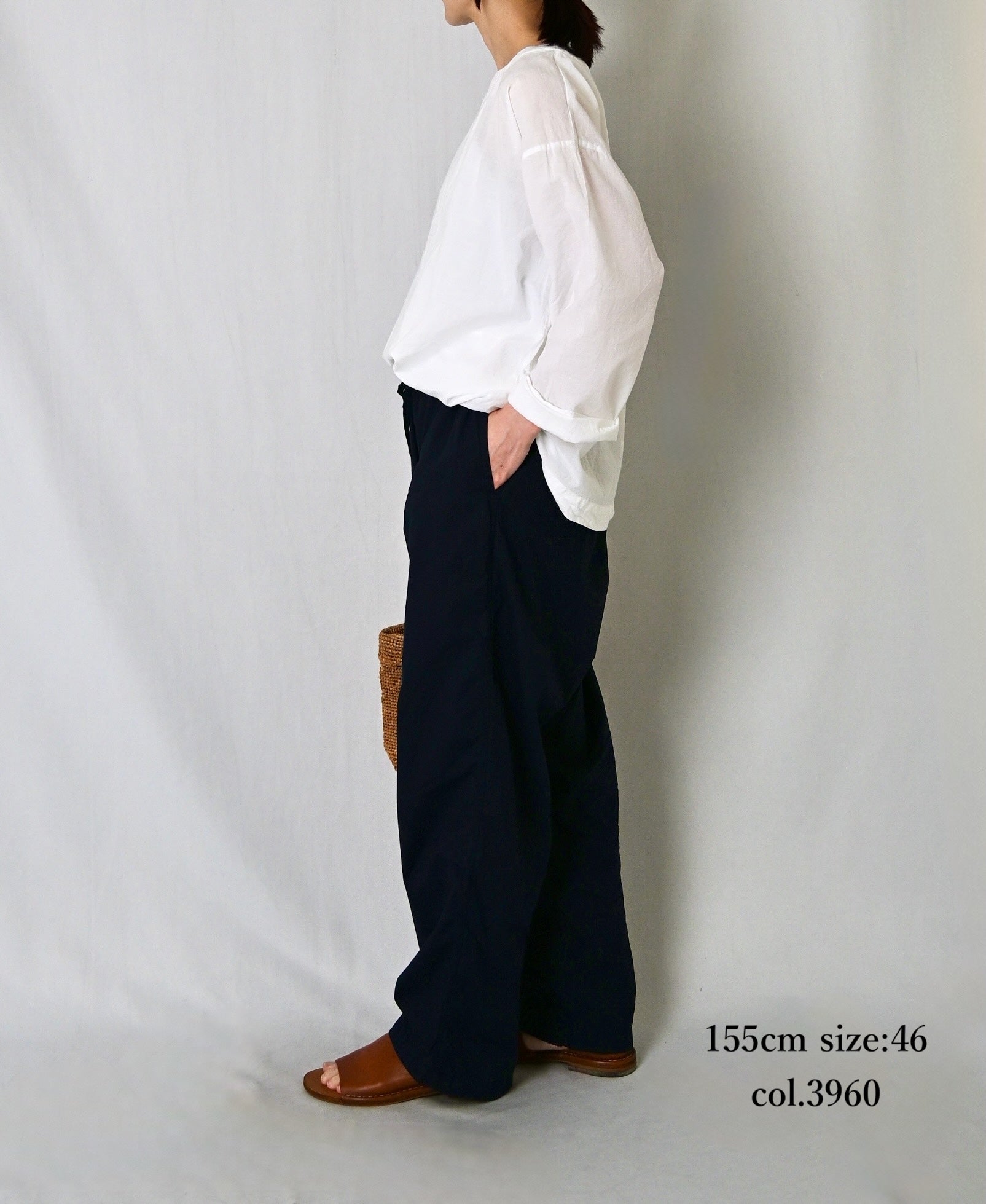 INHT2204CP 60s COTTON POPLIN OVERDYE EASY PANTS