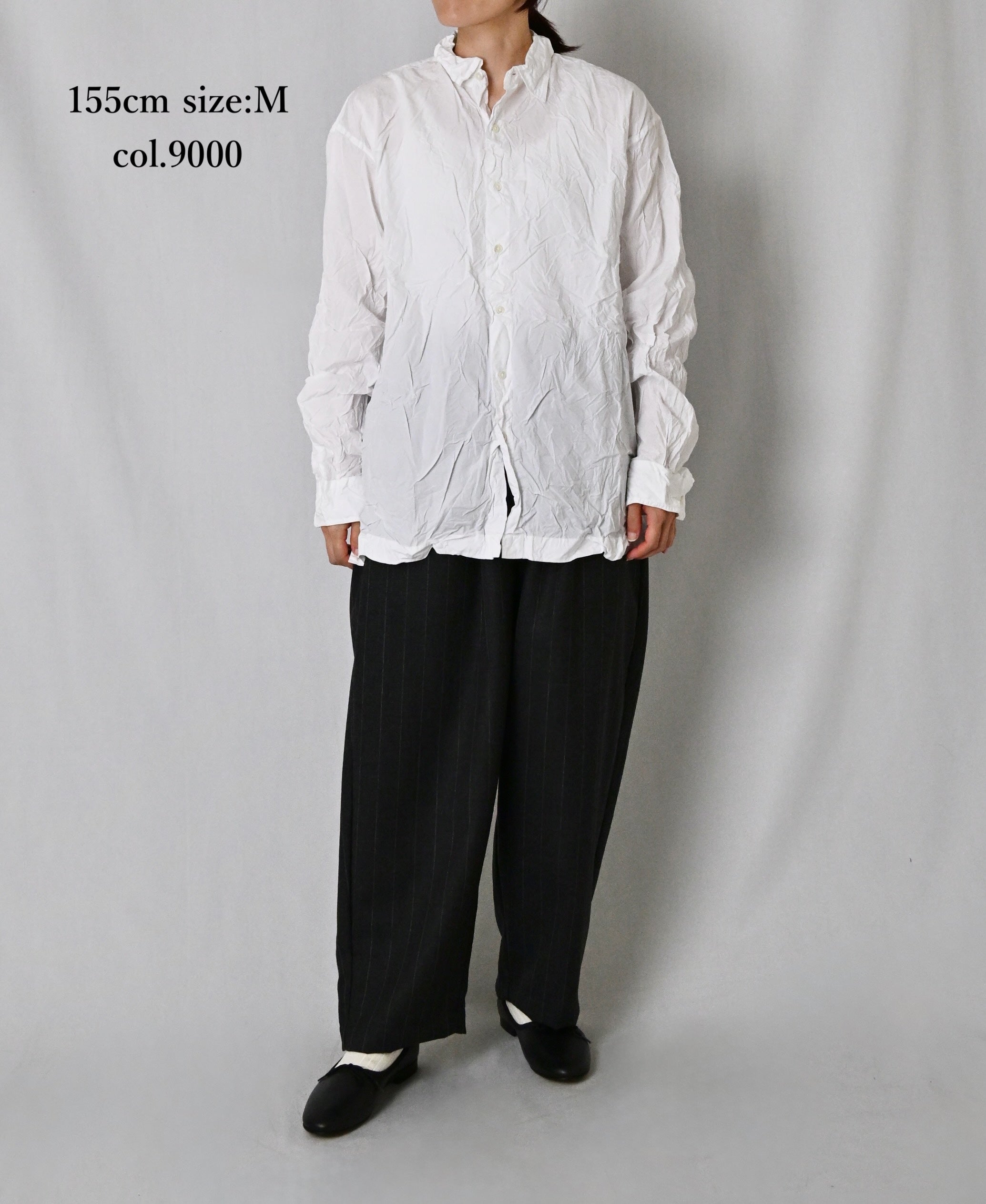 NVL2683W 60s ORGANIC POPLIN WRINKLE REGULAR COLLAR L/SL SHIRTS