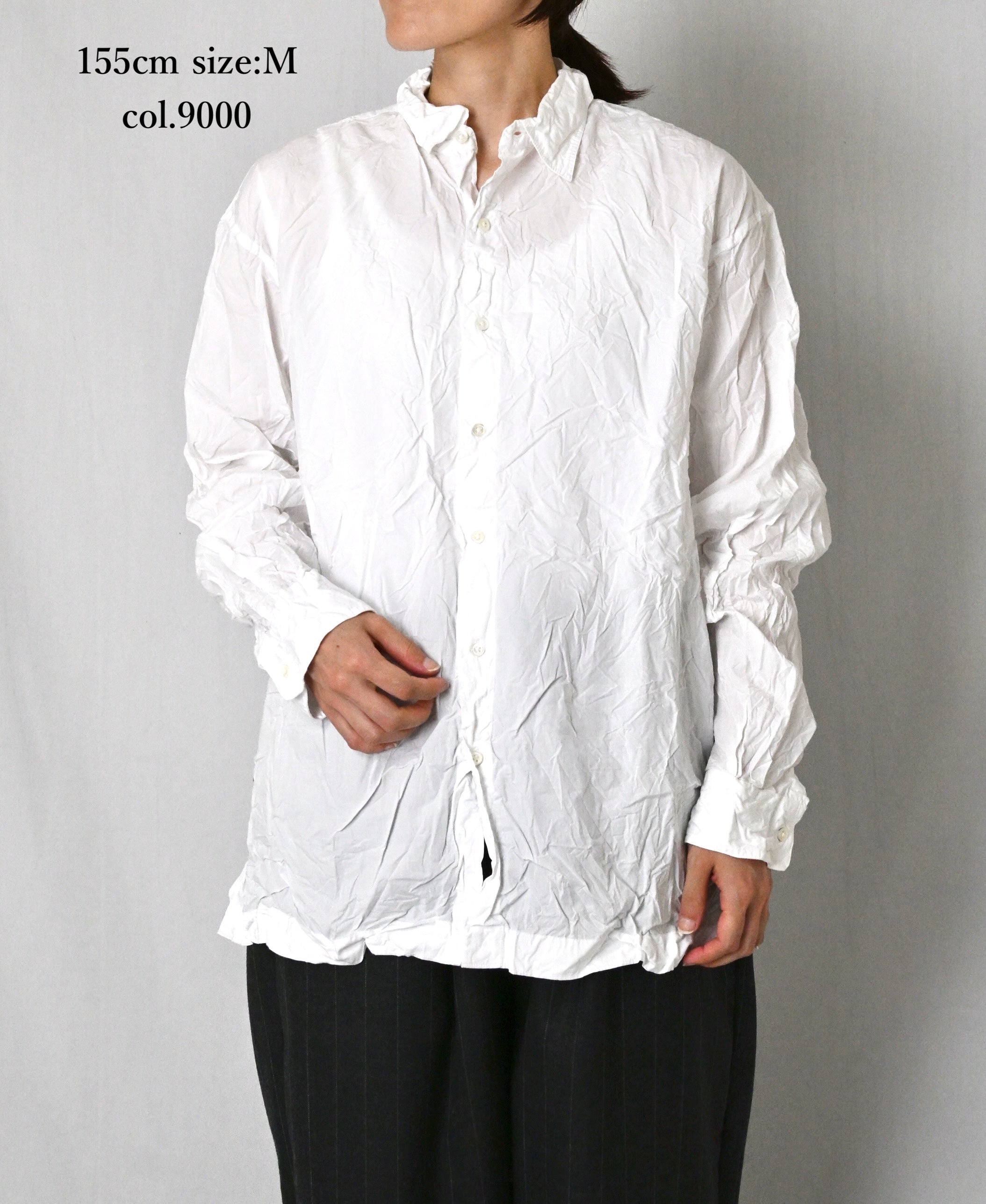 NVL2683W 60s ORGANIC POPLIN WRINKLE REGULAR COLLAR L/SL SHIRTS