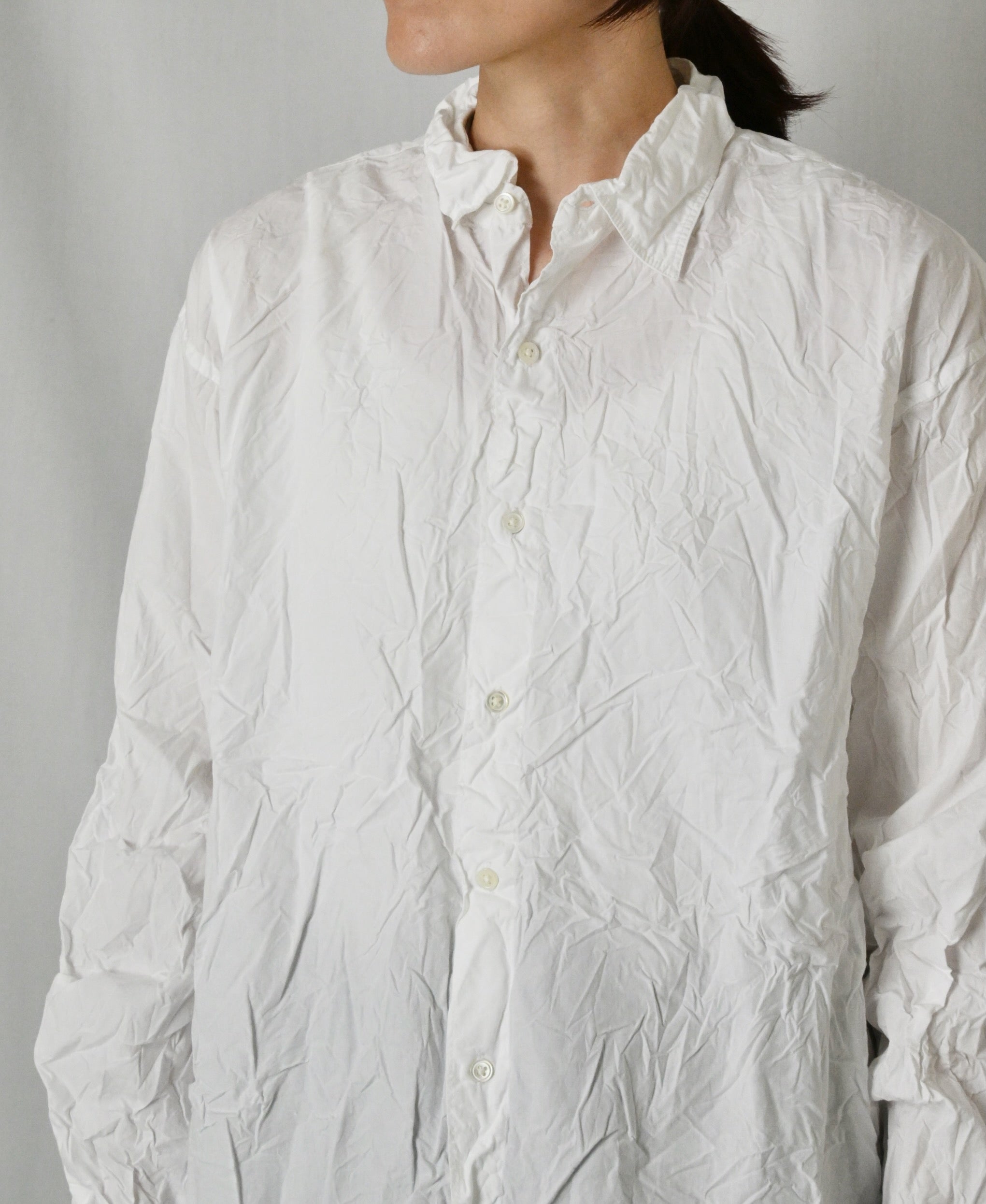 NVL2683W 60s ORGANIC POPLIN WRINKLE REGULAR COLLAR L/SL SHIRTS