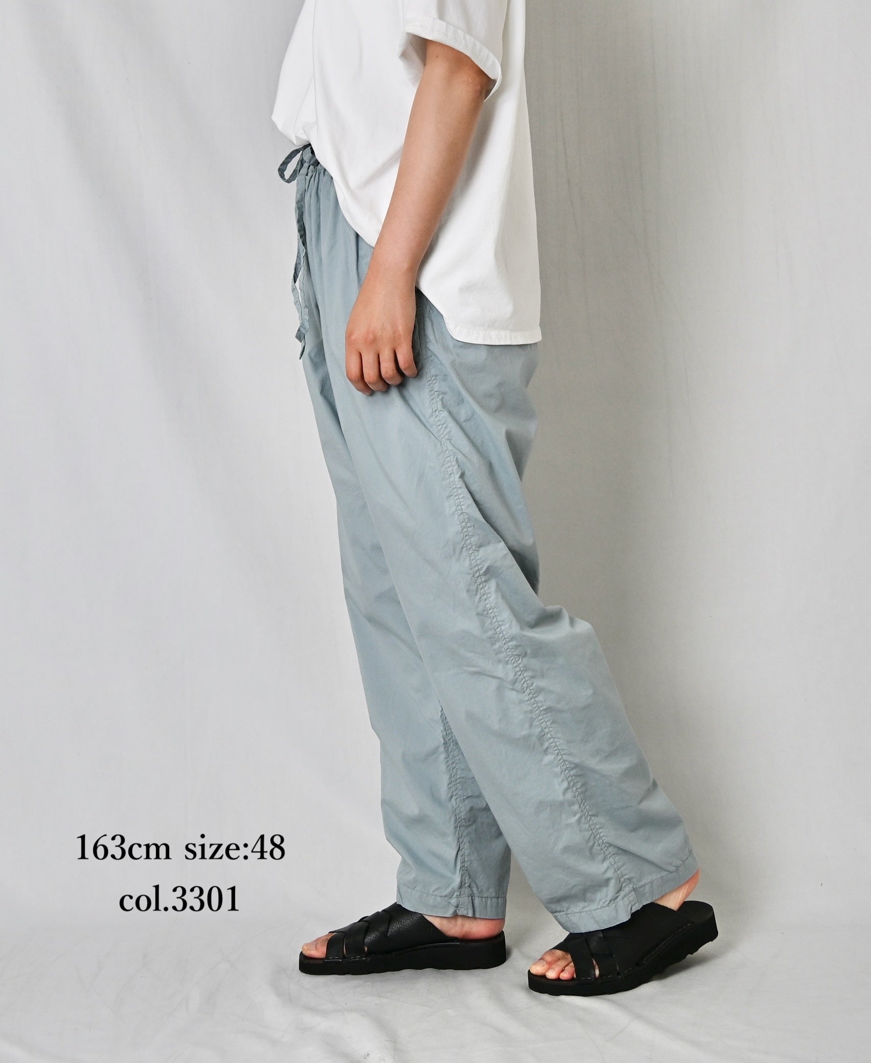 INHT2204CP 60s COTTON POPLIN OVERDYE EASY PANTS
