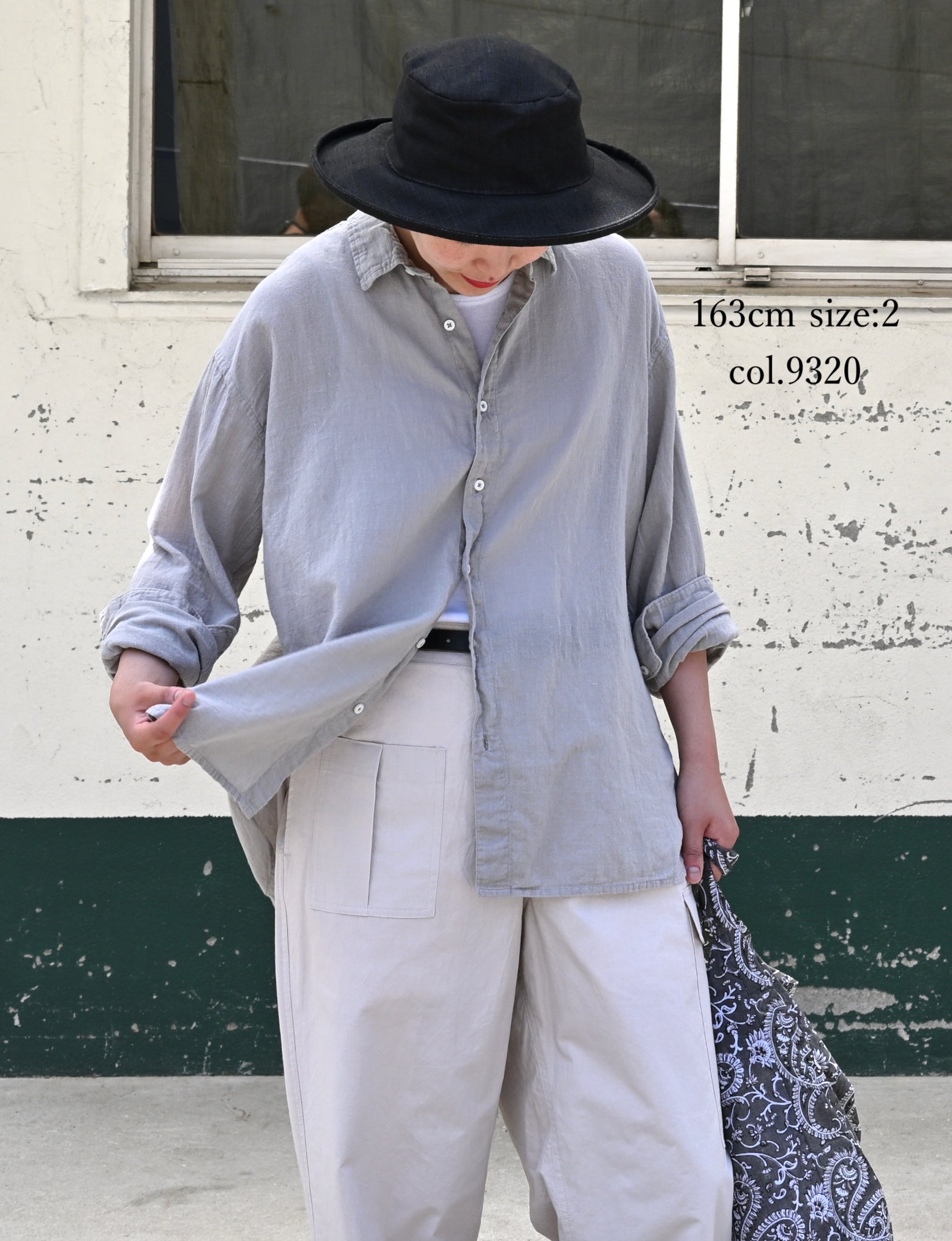 INAM2502G3D 30s GAUZE OVERDYE UTILITY REGULAR COLLAR SHIRT