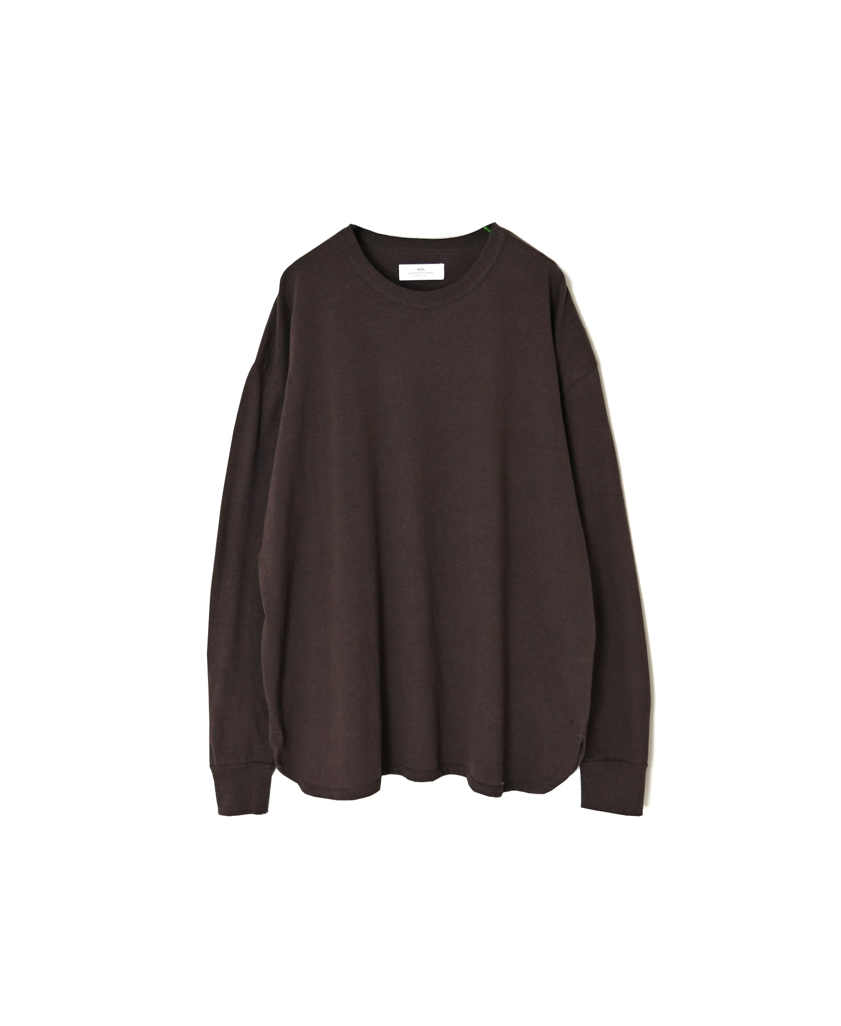 GNSL26512 COTTON SLUB SINGLE JERSEY CREW-NECK L/SL OVERSIZED T-SHIRTS