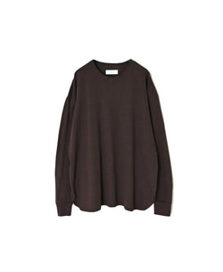 GNSL26512 COTTON SLUB SINGLE JERSEY CREW-NECK L/SL OVERSIZED T-SHIRTS
