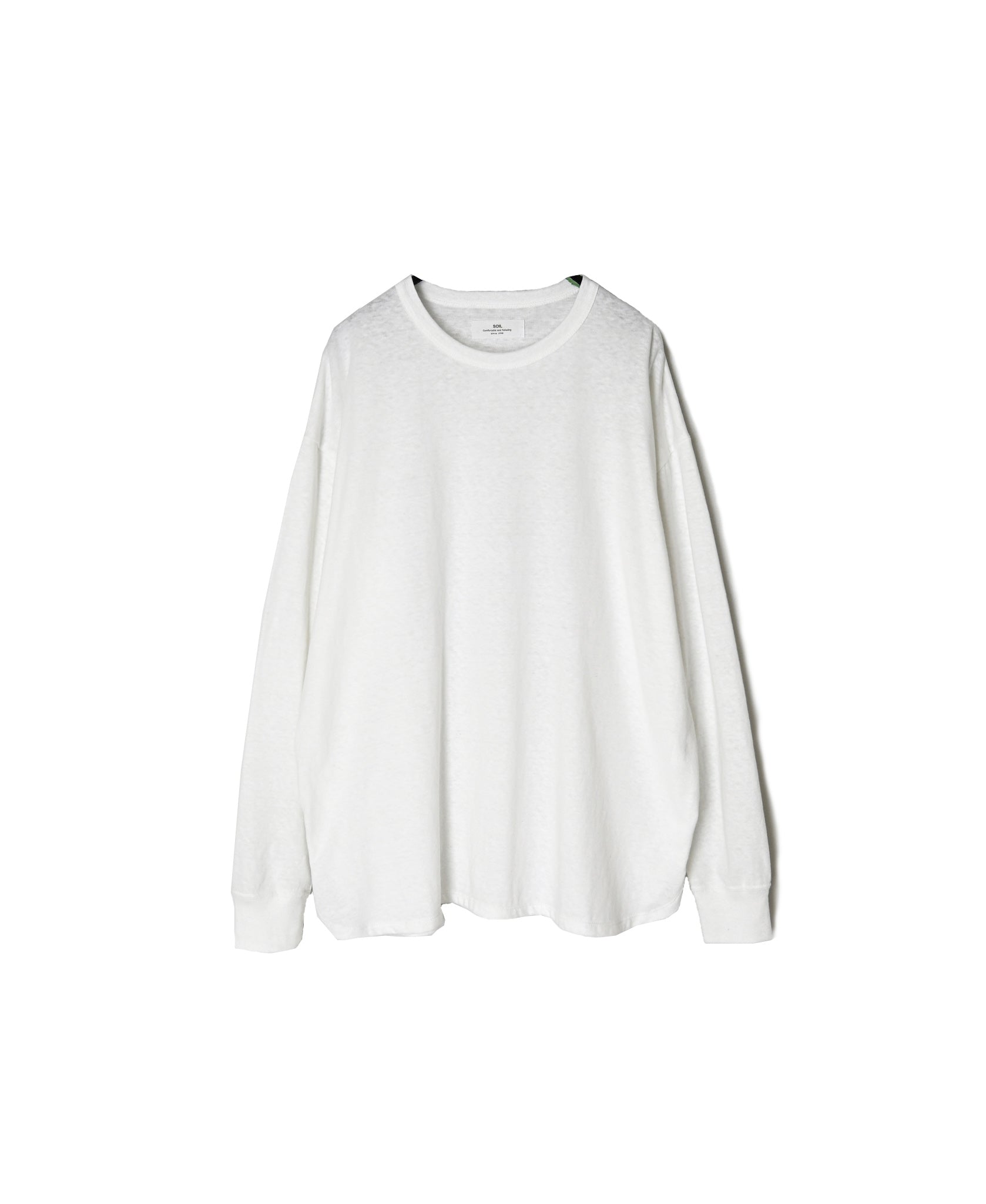 GNSL26512 COTTON SLUB SINGLE JERSEY CREW-NECK L/SL OVERSIZED T-SHIRTS