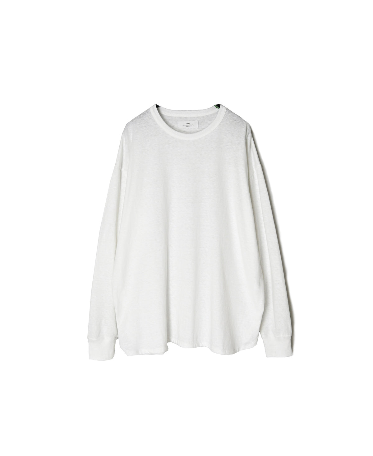 GNSL26512 COTTON SLUB SINGLE JERSEY CREW-NECK L/SL OVERSIZED T-SHIRTS