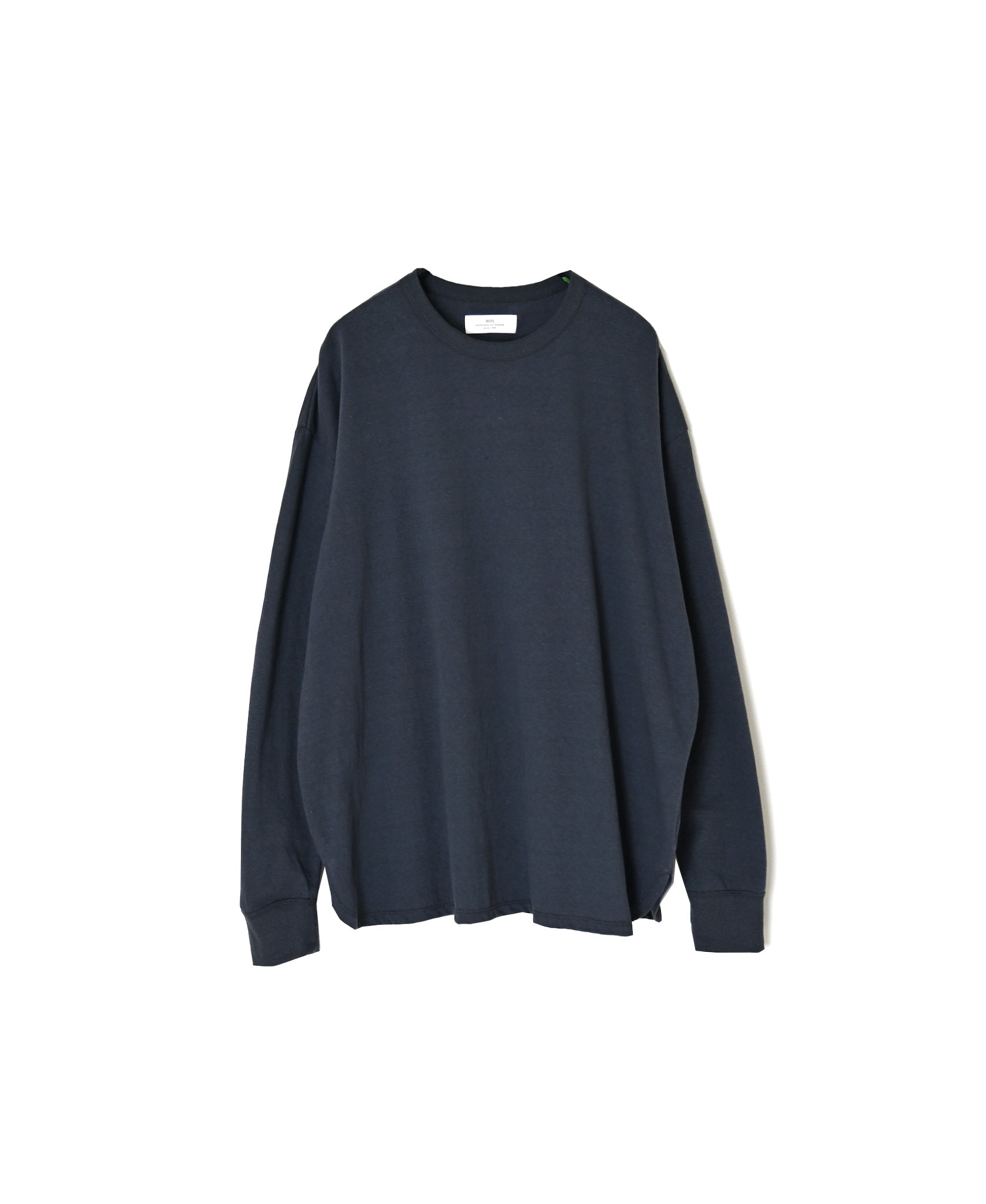GNSL26512 COTTON SLUB SINGLE JERSEY CREW-NECK L/SL OVERSIZED T-SHIRTS