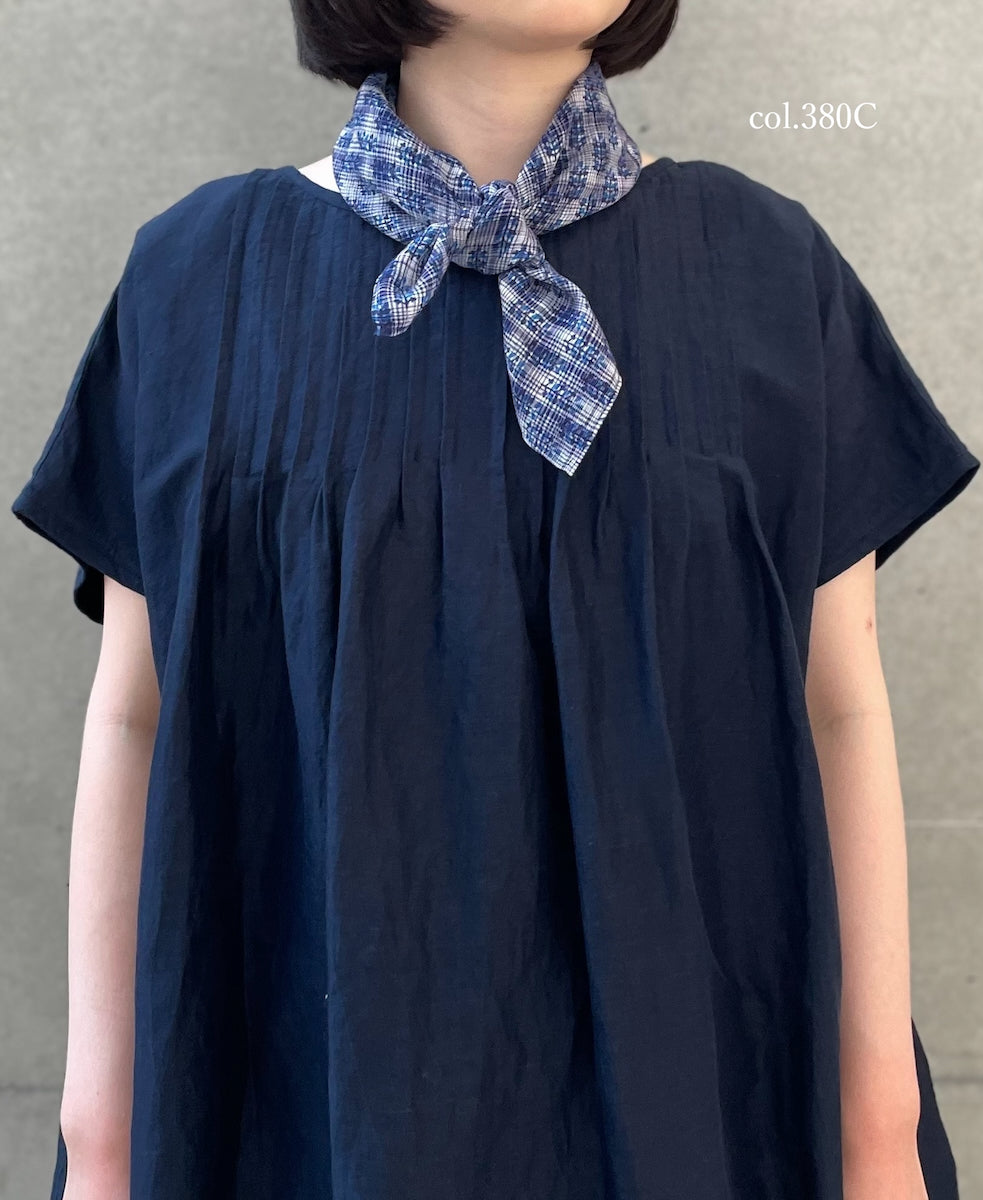 ZMD0408 BLOCK PRINT SCARF 60×60cm