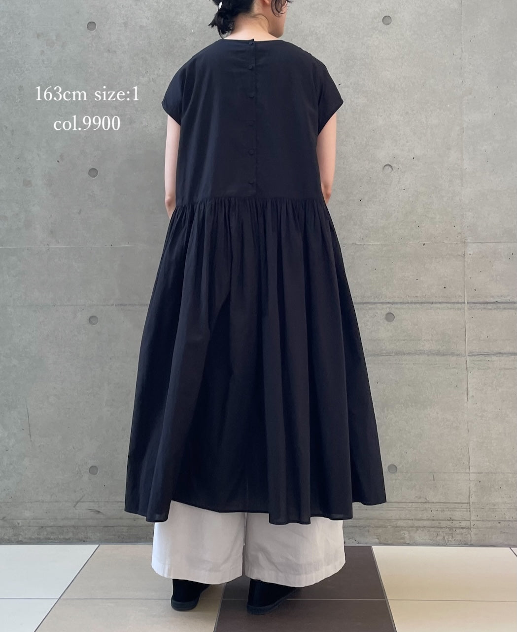 NMDS26523 60s ORGANIC CAMBRIC WITH EMB FRENCH/SL BACK OPENING DRESS