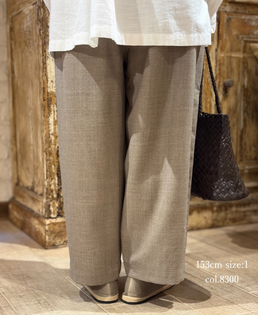 GNMDS2501WS WOOL SERGE 2TUCK TAPERED EASY PANTS