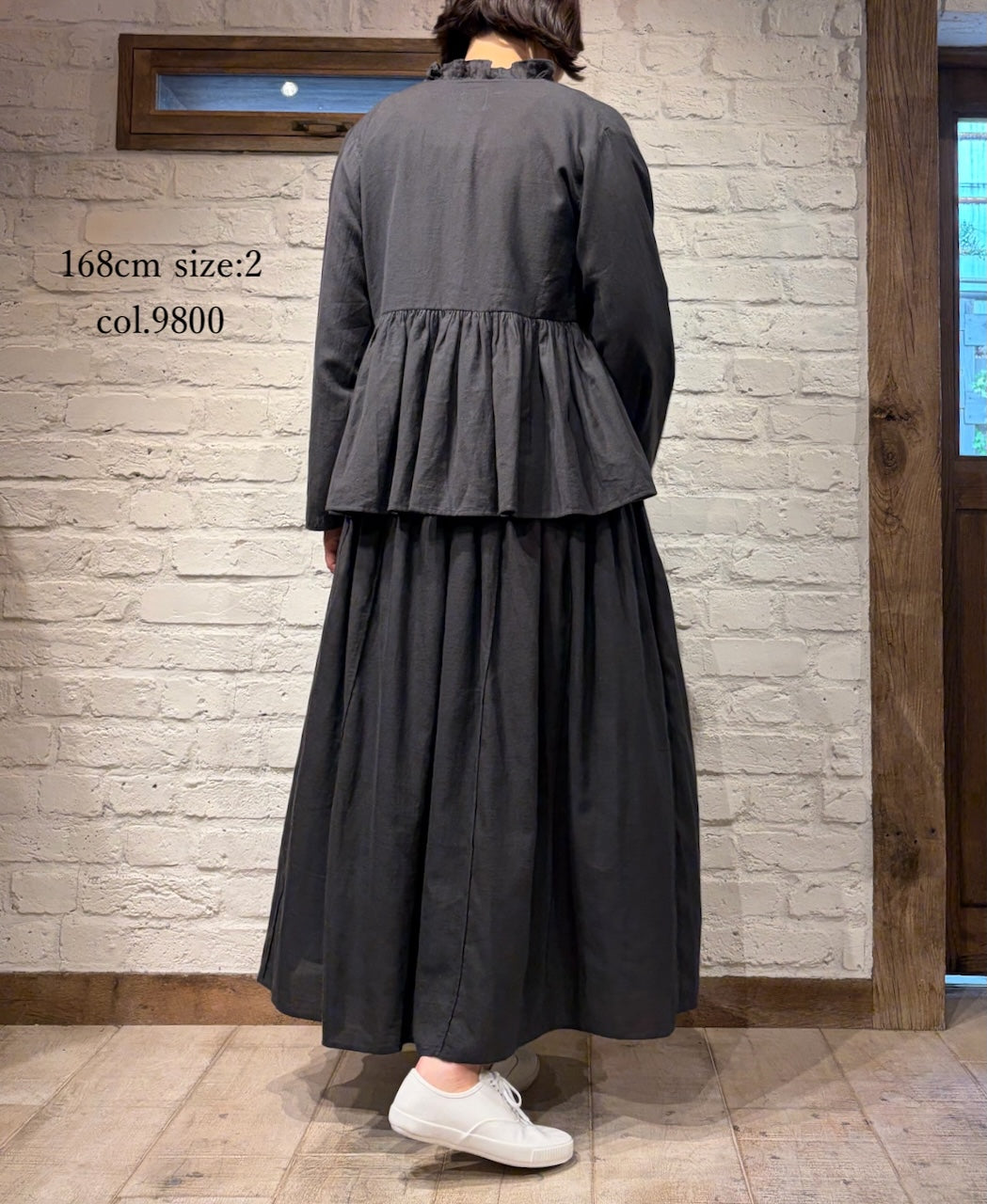 INMDS26701 TWILL COTTON KHADI PLAIN FRILL CACHE COEUR