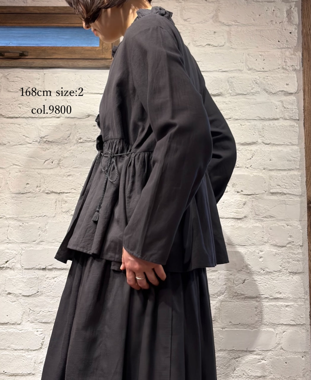 INMDS26701 TWILL COTTON KHADI PLAIN FRILL CACHE COEUR
