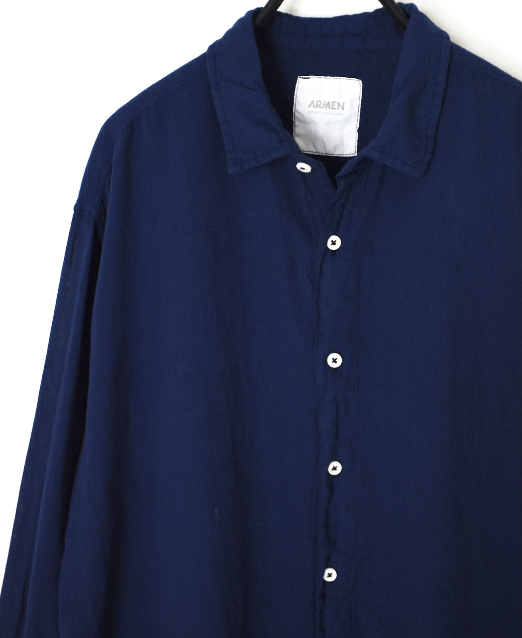 INAM2502G3D 30s GAUZE OVERDYE UTILITY REGULAR COLLAR SHIRT