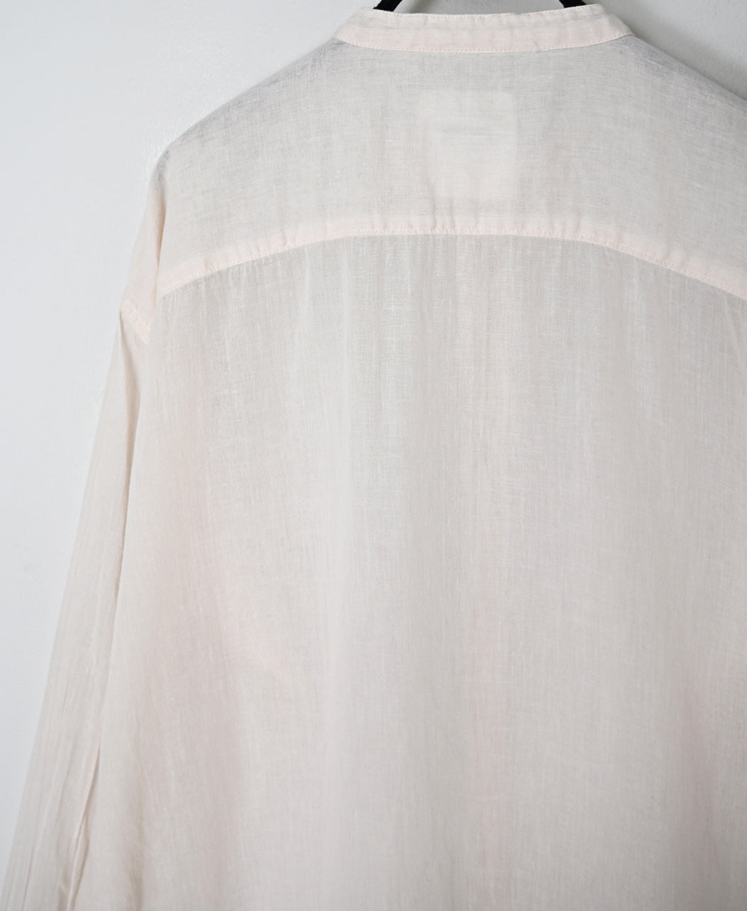 INAM2641GD 60s SINGLE GAUZE PLAIN OVERDYE UTILITY BANDED COLLAR SHIRT