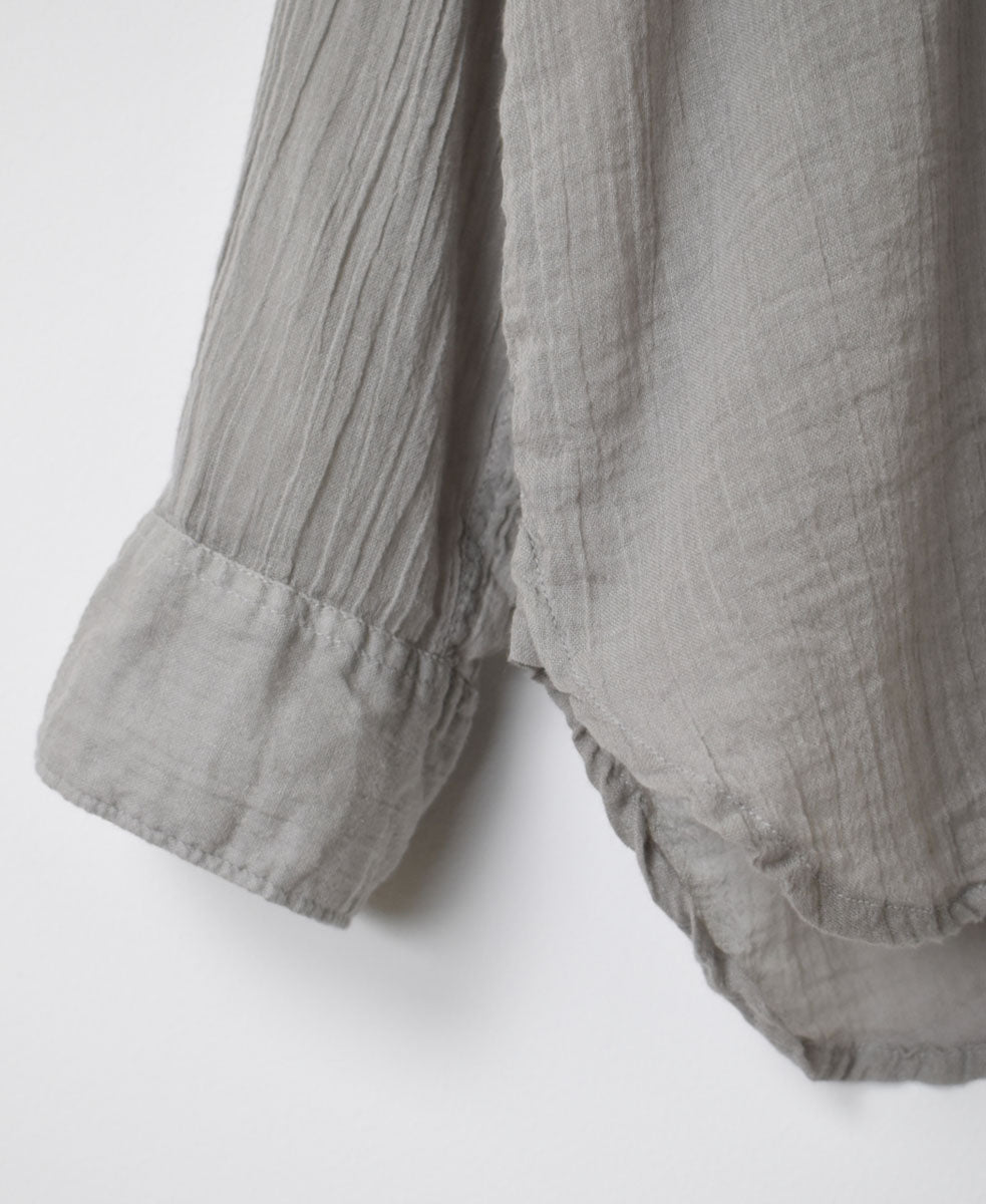 INAM2641GD 60s SINGLE GAUZE PLAIN OVERDYE UTILITY BANDED COLLAR SHIRT