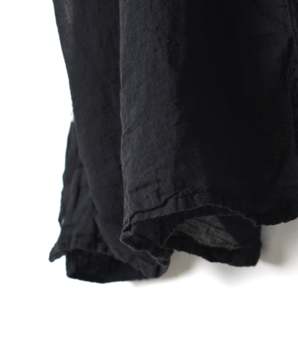 INAM2641GD 60s SINGLE GAUZE PLAIN OVERDYE UTILITY BANDED COLLAR SHIRT