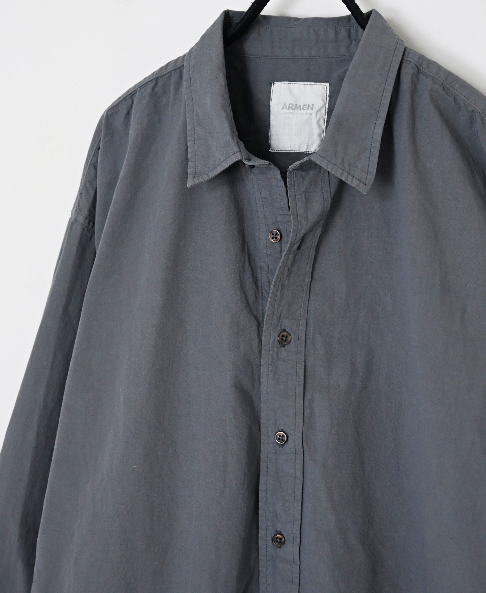 INAM2651PD 40s POPLIN OVERDYE UTILITY REGULAR COLLAR SHIRT