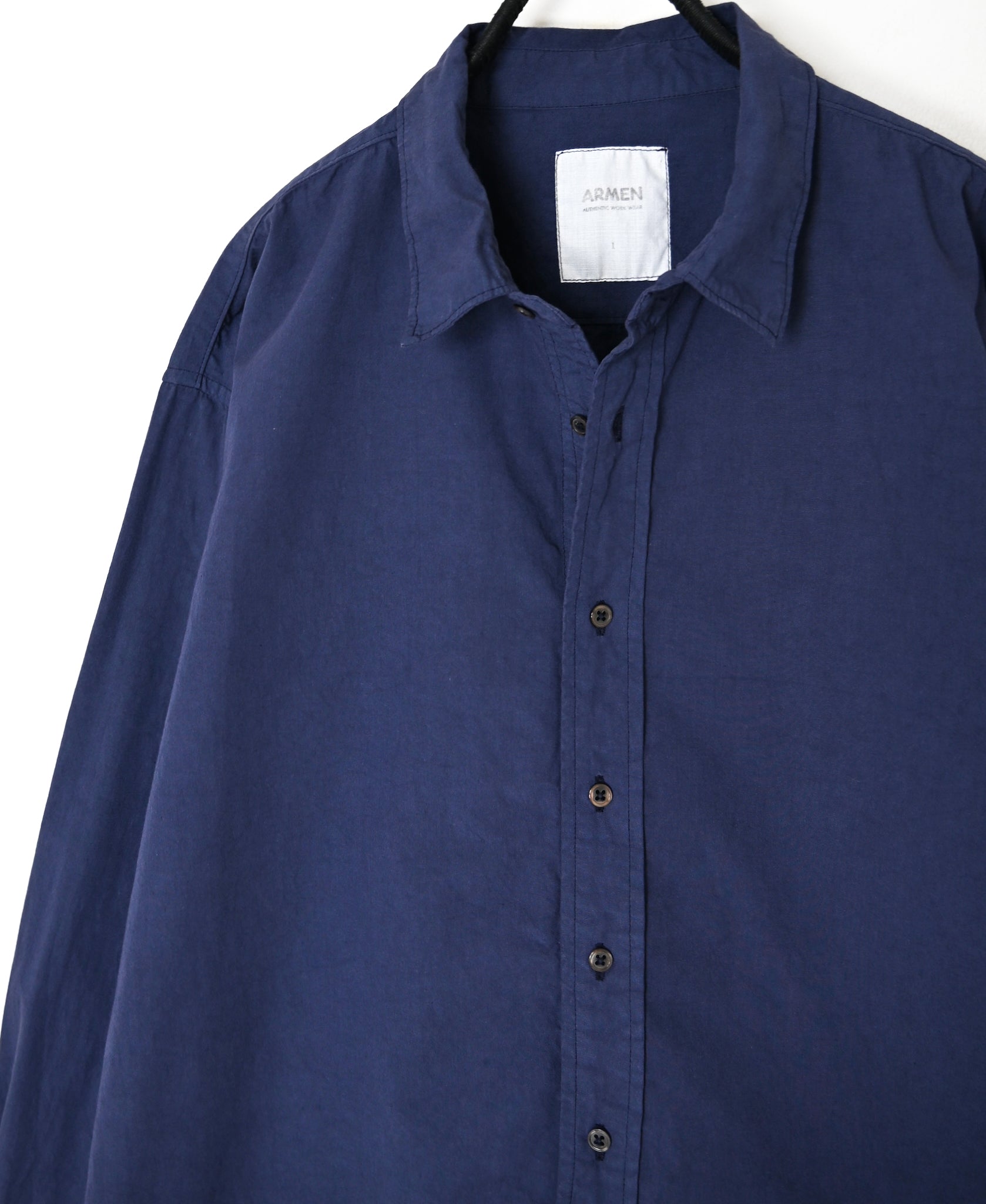 INAM2651PD 40s POPLIN OVERDYE UTILITY REGULAR COLLAR SHIRT