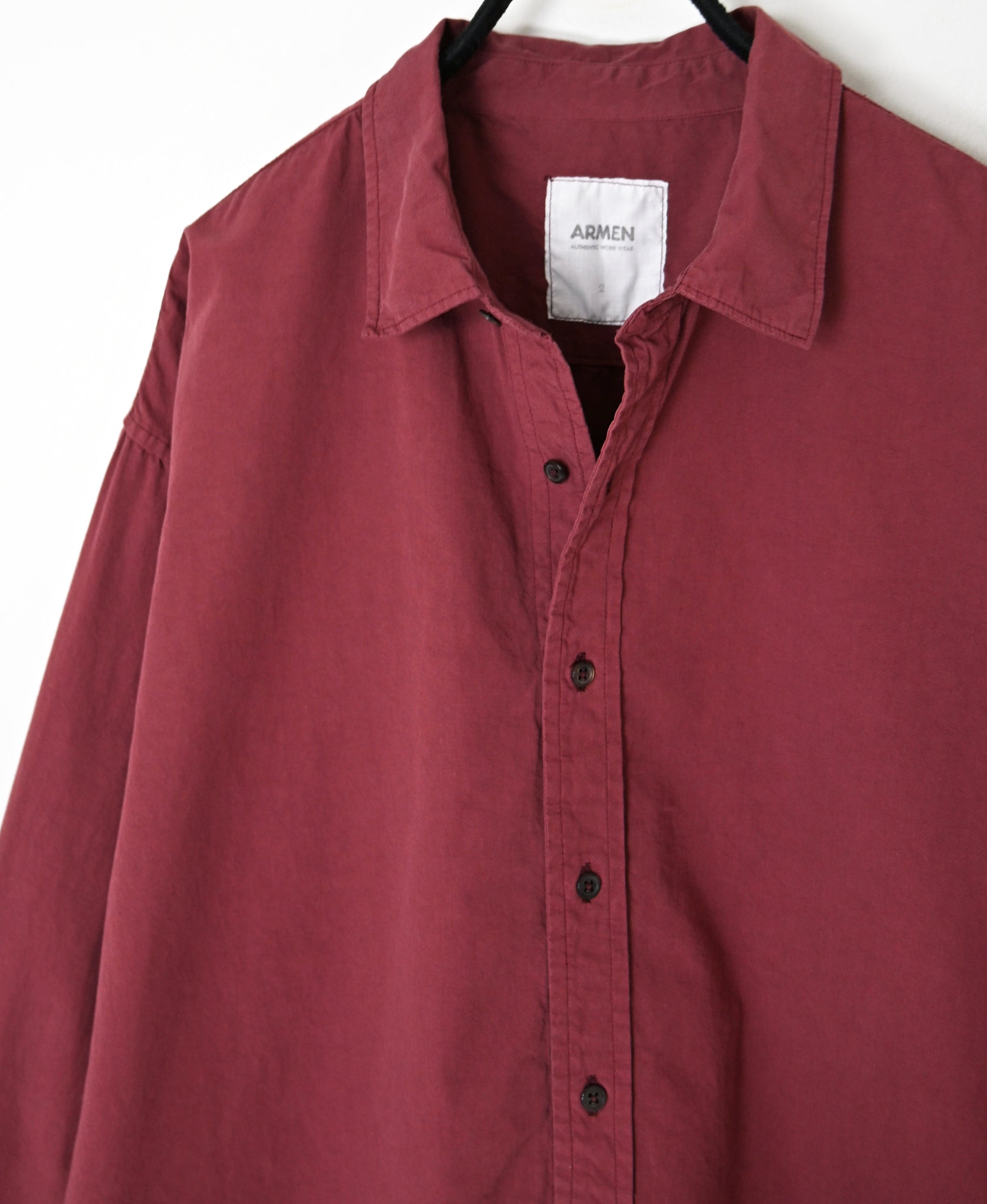 INAM2651PD 40s POPLIN OVERDYE UTILITY REGULAR COLLAR SHIRT