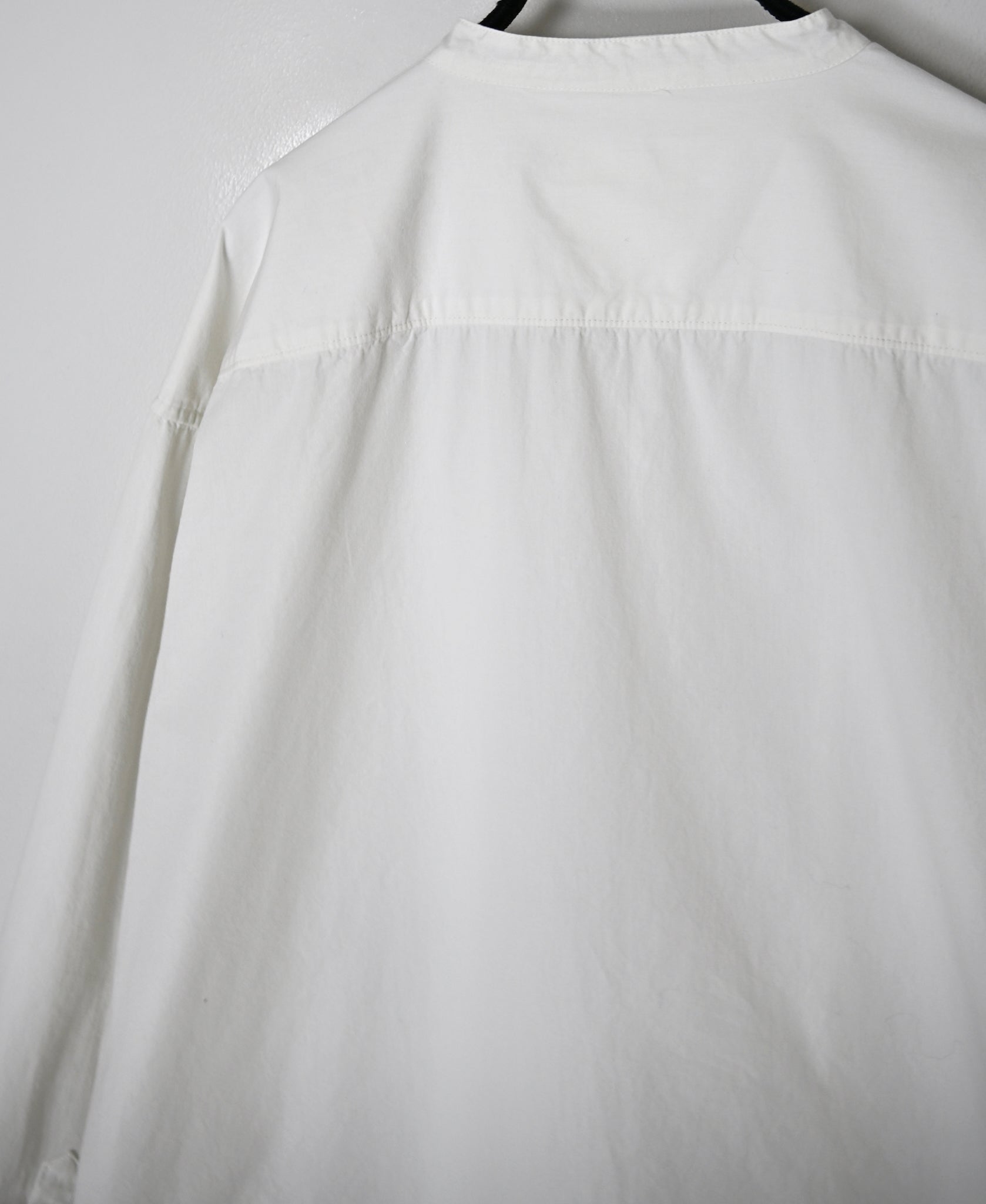 INAM2652PD 40s POPLIN OVERDYE UTILITY BANDED COLLAR LONG SHIRT