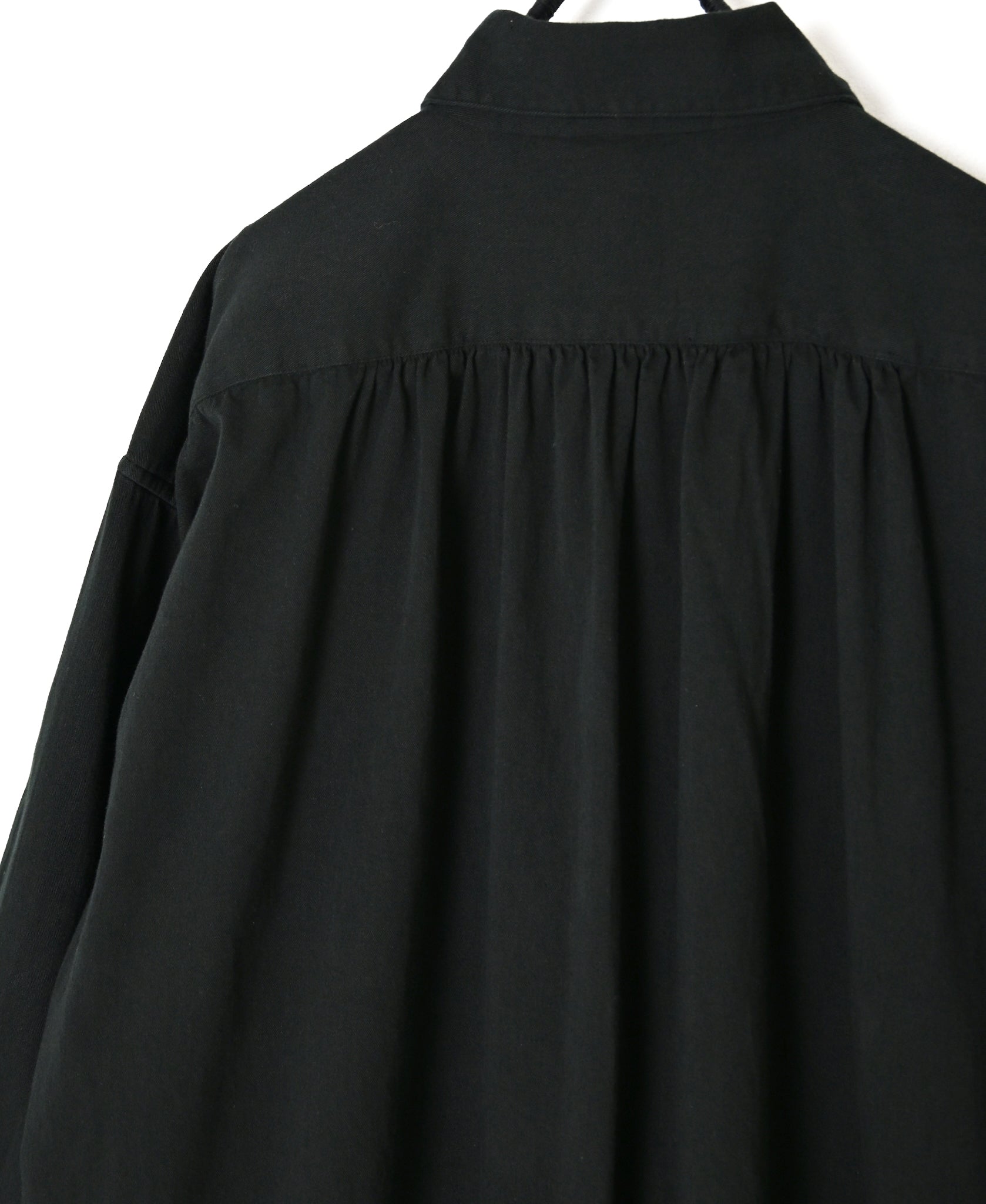 INAM2663TD 30s COTTON TWILL OVERDYE WORK GATHER LONG SHIRT