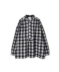 INAM2672 YARN DYED COTTON CHECK WORK GATHER SHIRT