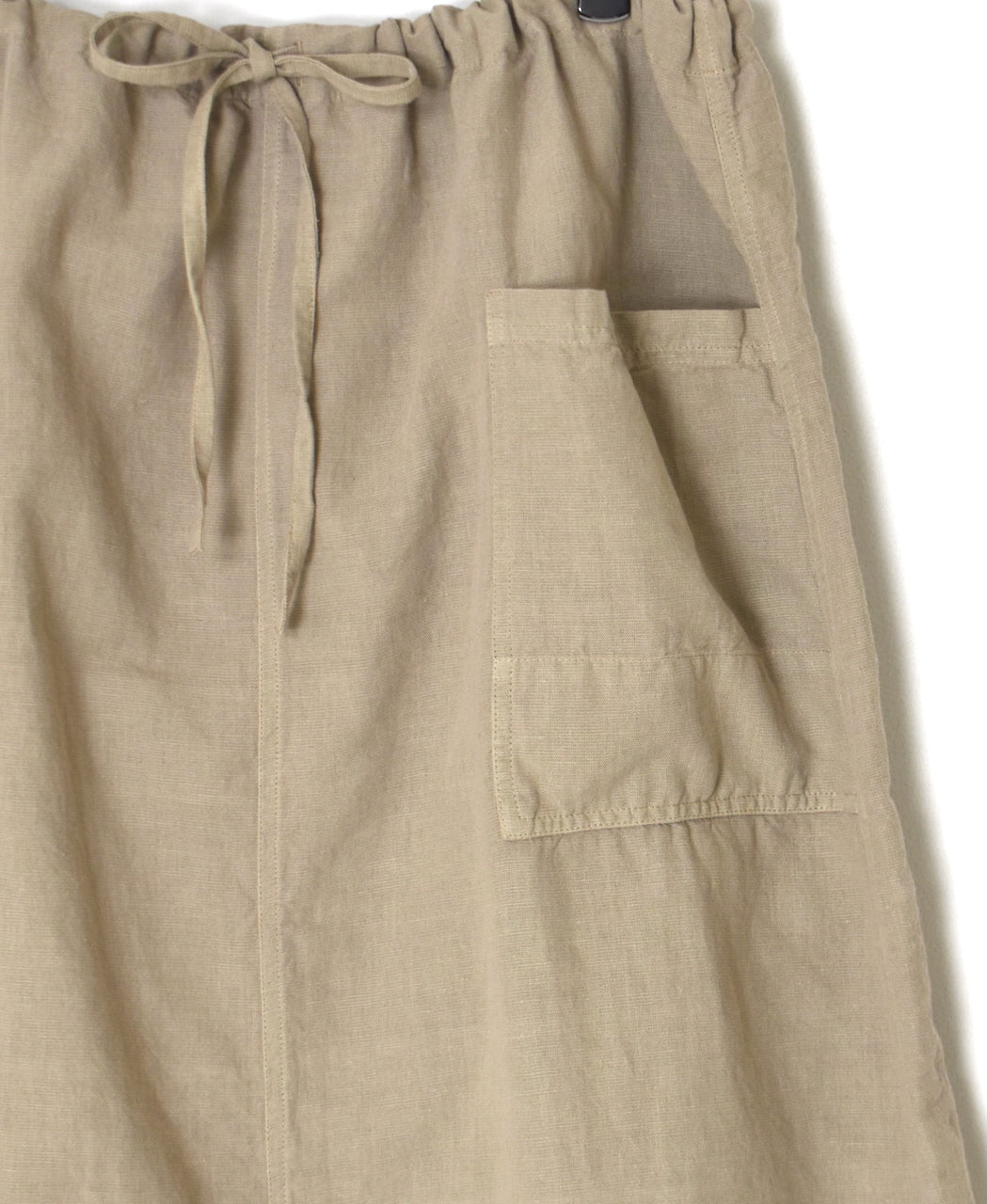 INHT2514CLD COTTON LINEN PLAIN  OVERDYE EASY SKIRT
