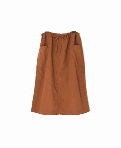 INHT2514CLD COTTON LINEN PLAIN  OVERDYE EASY SKIRT