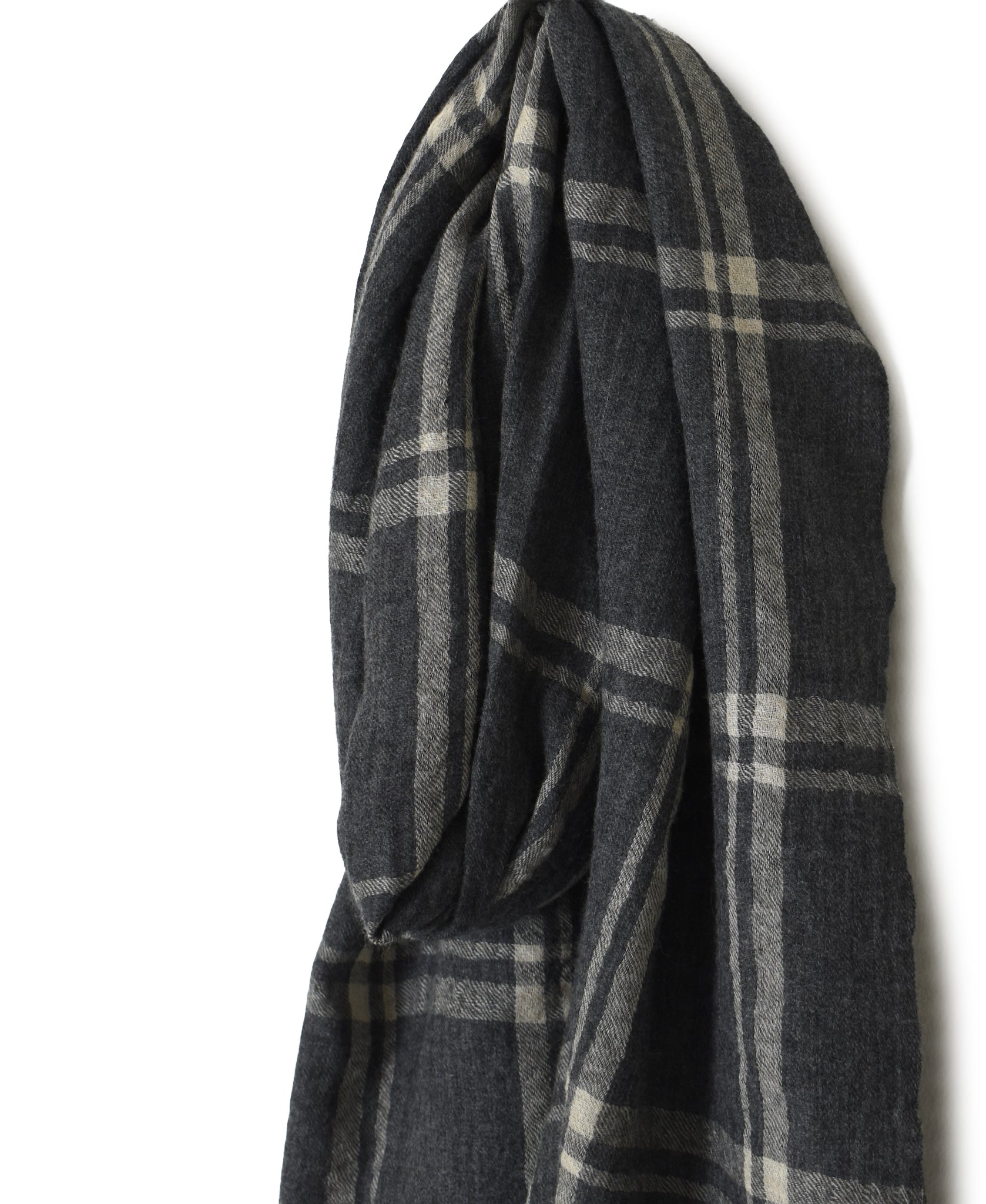 INHT2582 WOOL CHECK STOLE