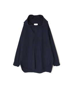 INHT2604CP 60s COTTON POPLIN OVERDYE HOODED PULLOVER SHIRT