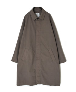 INHT2651D COTTON HERRINGBONE PLAIN OVERDYE BALMACAAN COAT