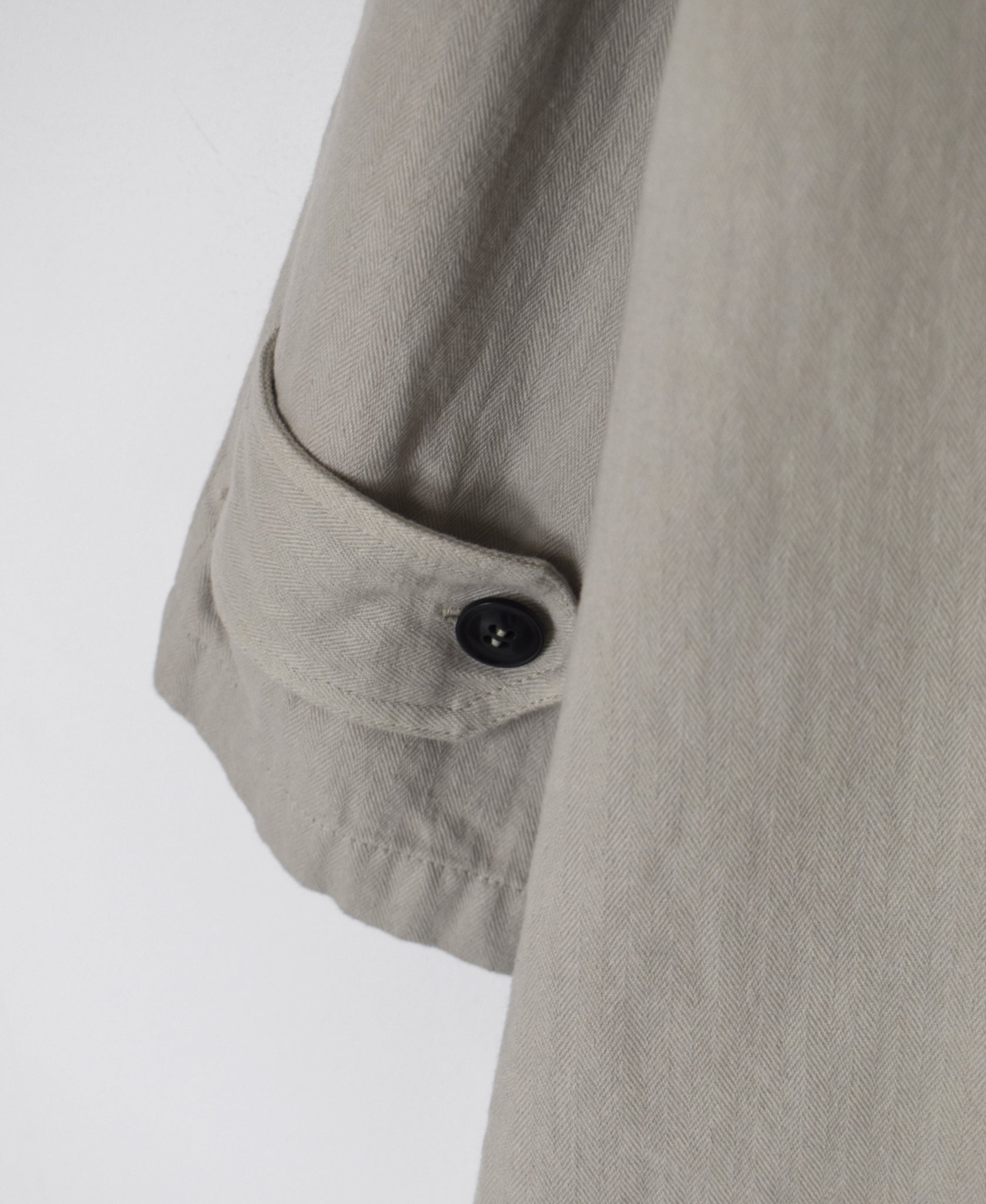 INHT2651D COTTON HERRINGBONE PLAIN OVERDYE BALMACAAN COAT