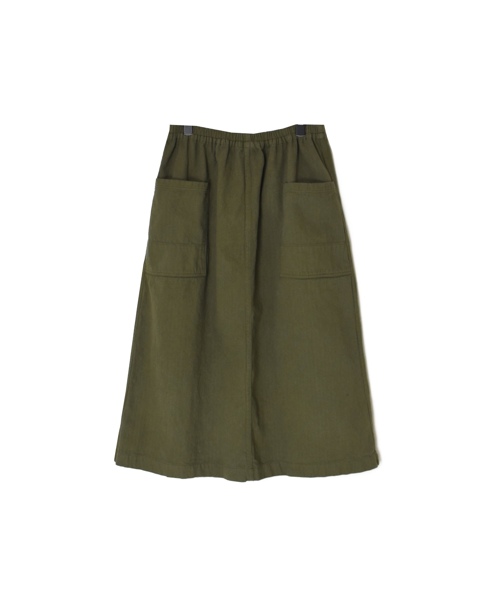 INHT2654D COTTON HERRINGBONE PLAIN OVERDYE EASY SKIRT