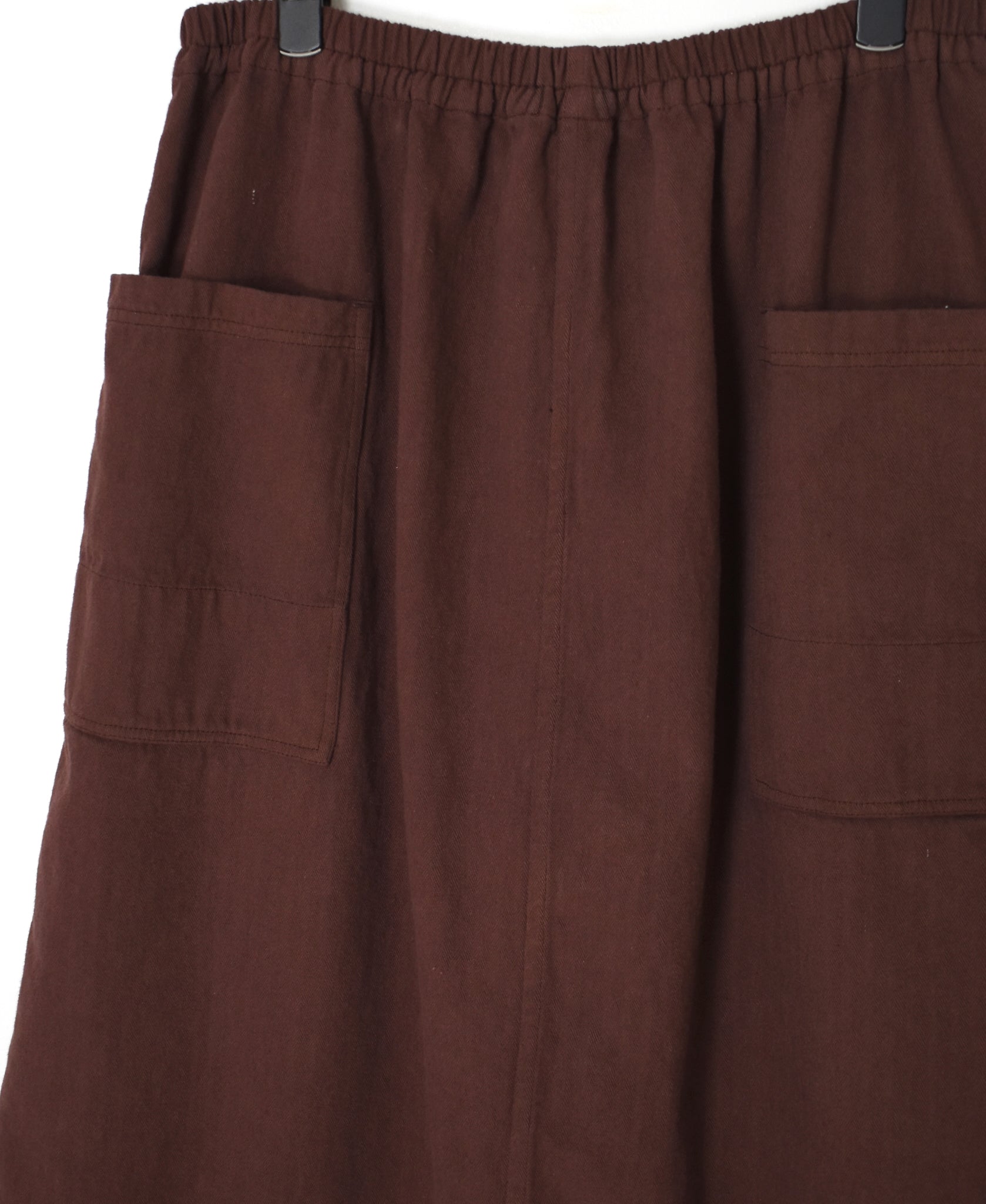 INHT2654D COTTON HERRINGBONE PLAIN OVERDYE EASY SKIRT