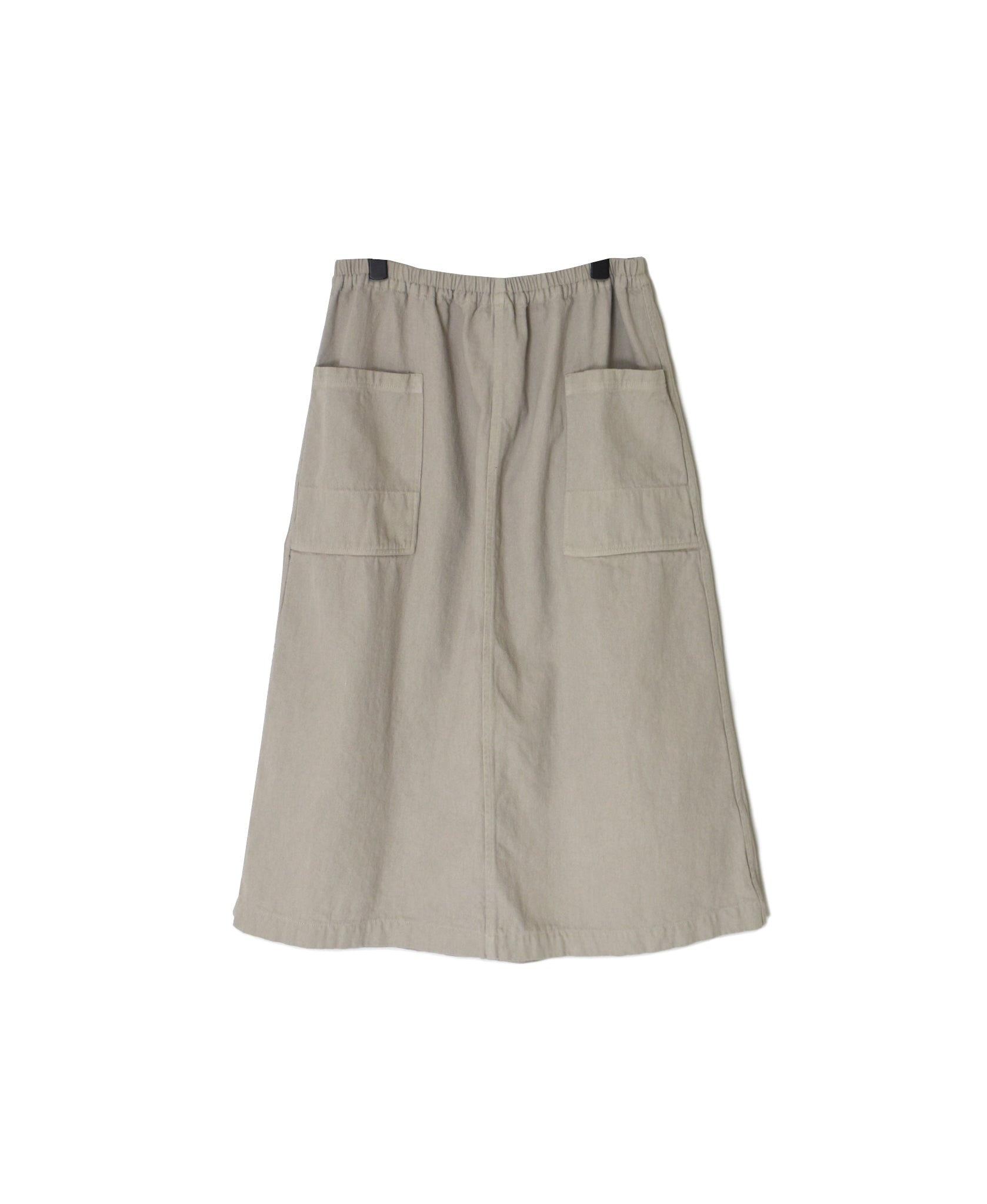 INHT2654D COTTON HERRINGBONE PLAIN OVERDYE EASY SKIRT