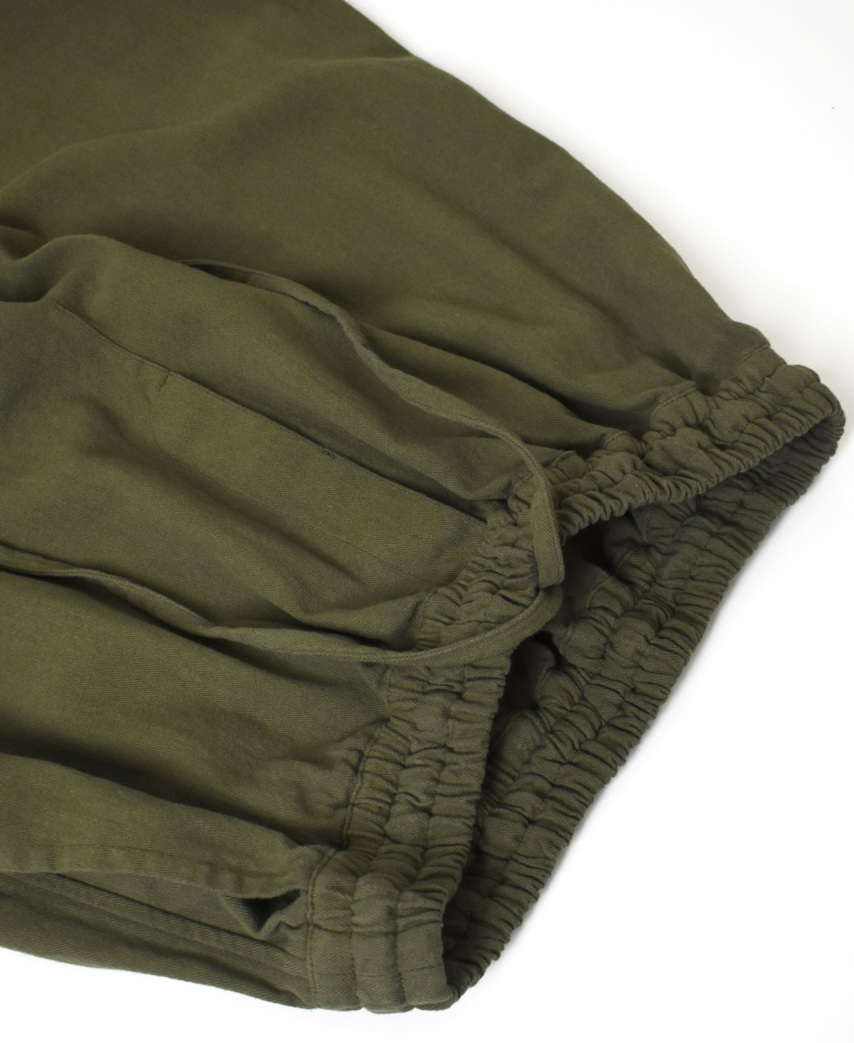 INHT2655D COTTON HERRINGBONE PLAIN OVERDYE EASY PANTS