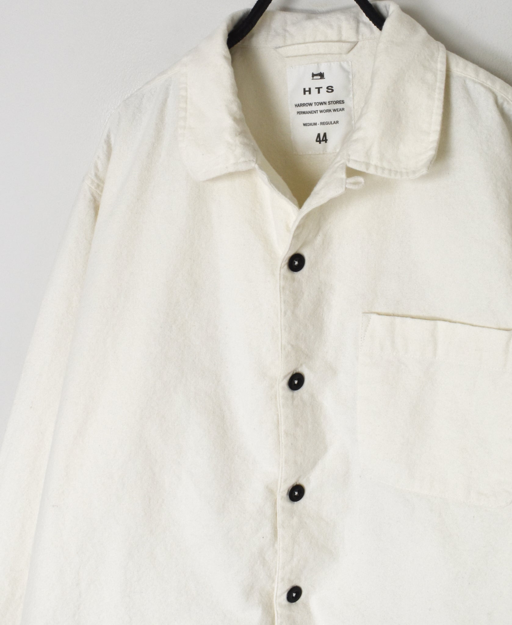 INHT2671D COTTON FLANNEL PLAIN OVERDYE ONE-UP COLLAR SHIRT