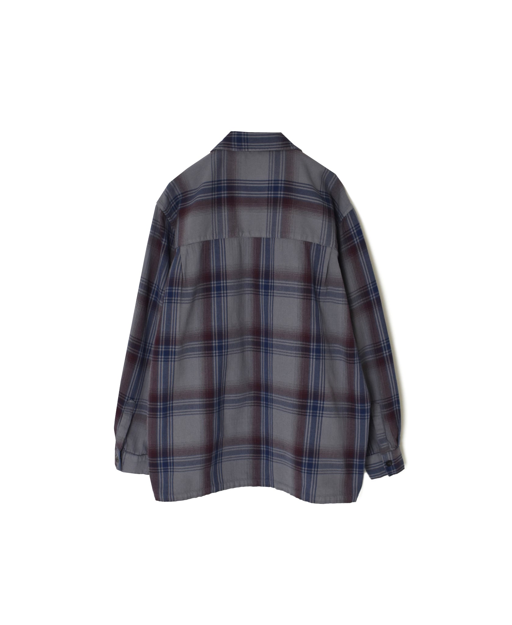 INHT2681CD COTTON CHECK OVERDYE ONE-UP COLLAR SHIRT