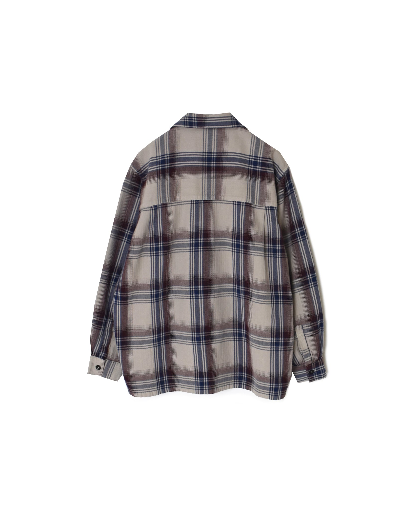 INHT2681CD COTTON CHECK OVERDYE ONE-UP COLLAR SHIRT